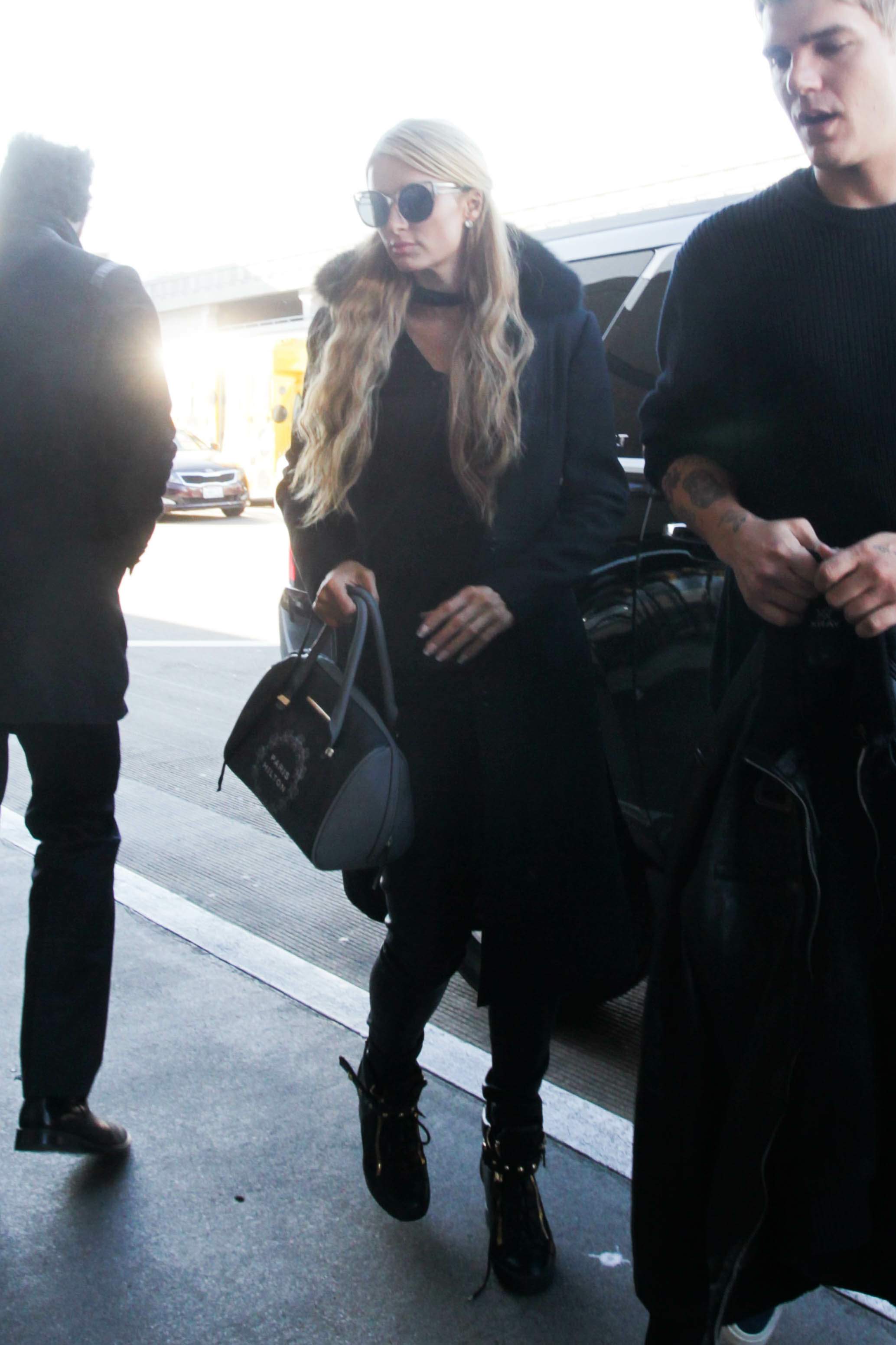 Paris Hilton arrives at LAX airport