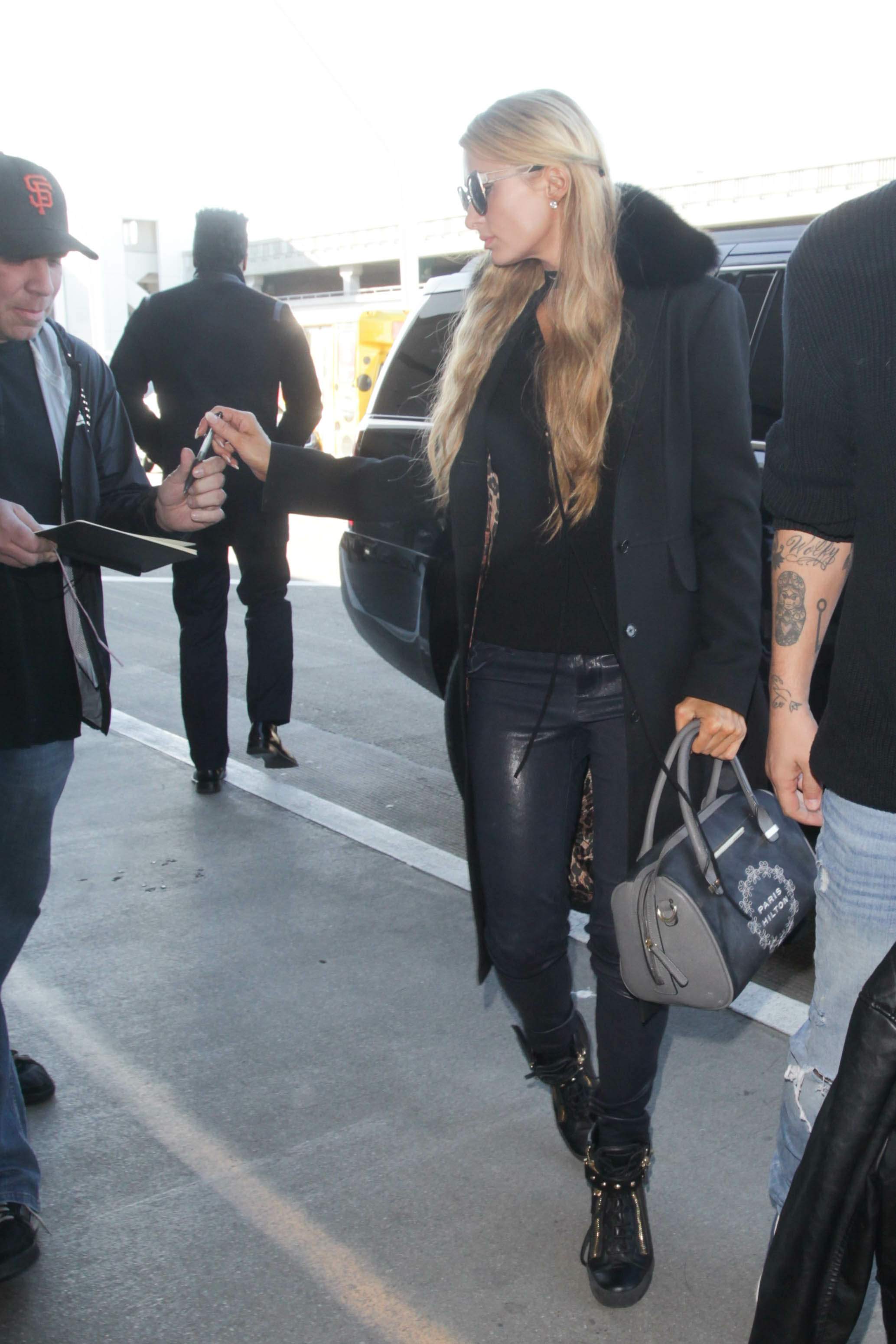 Paris Hilton arrives at LAX airport