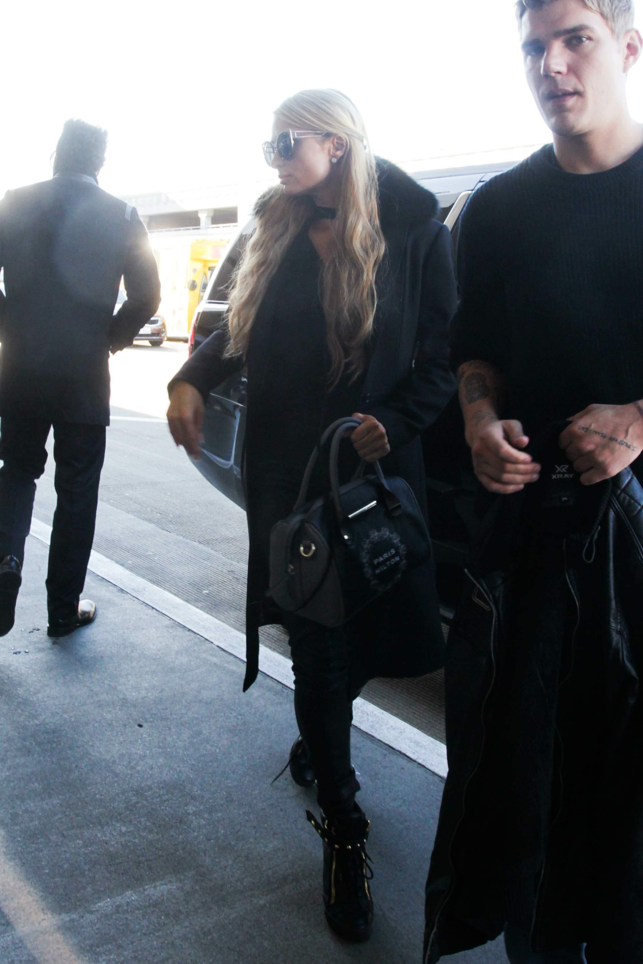 Paris Hilton arrives at LAX airport