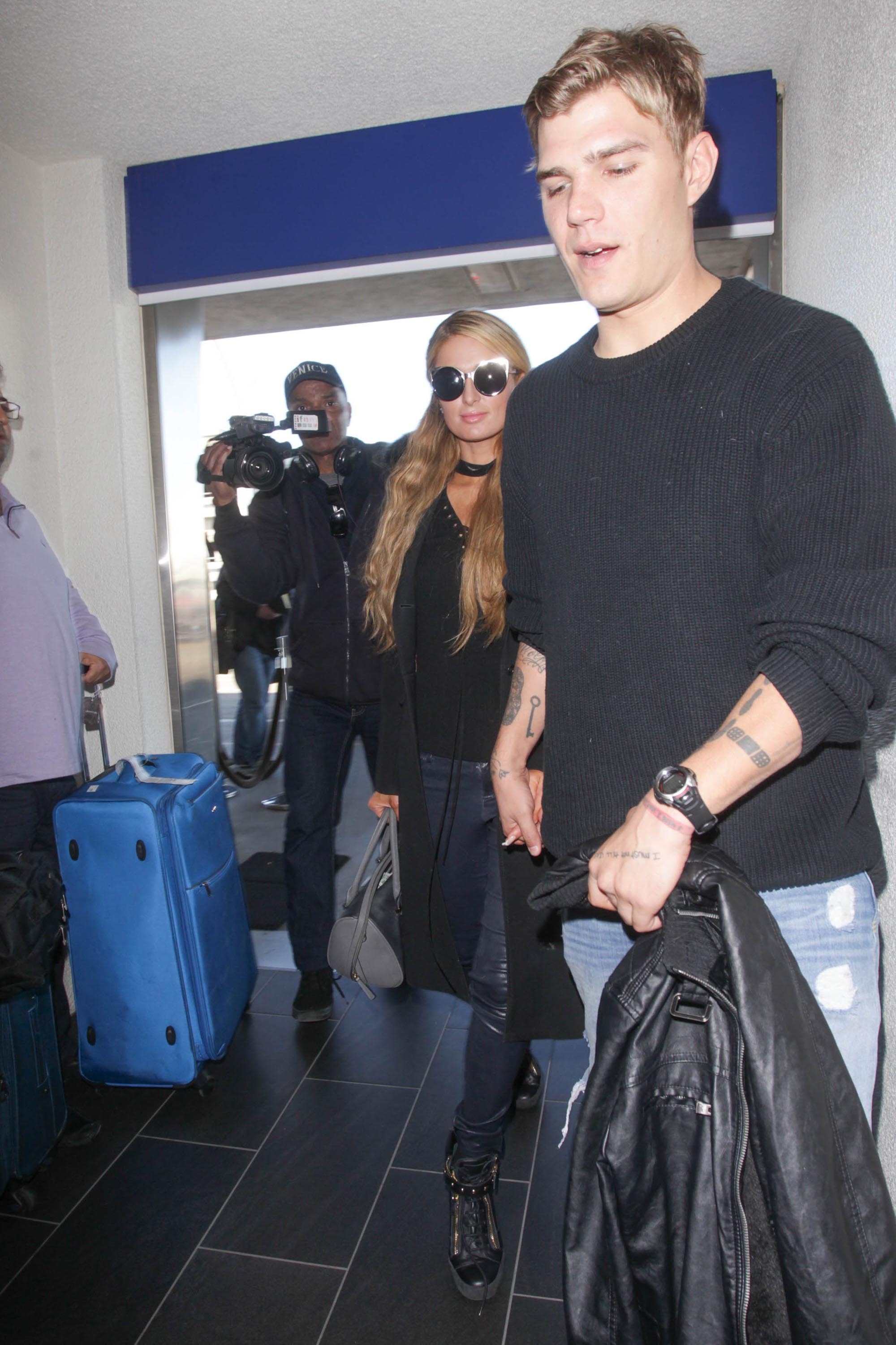 Paris Hilton arrives at LAX airport