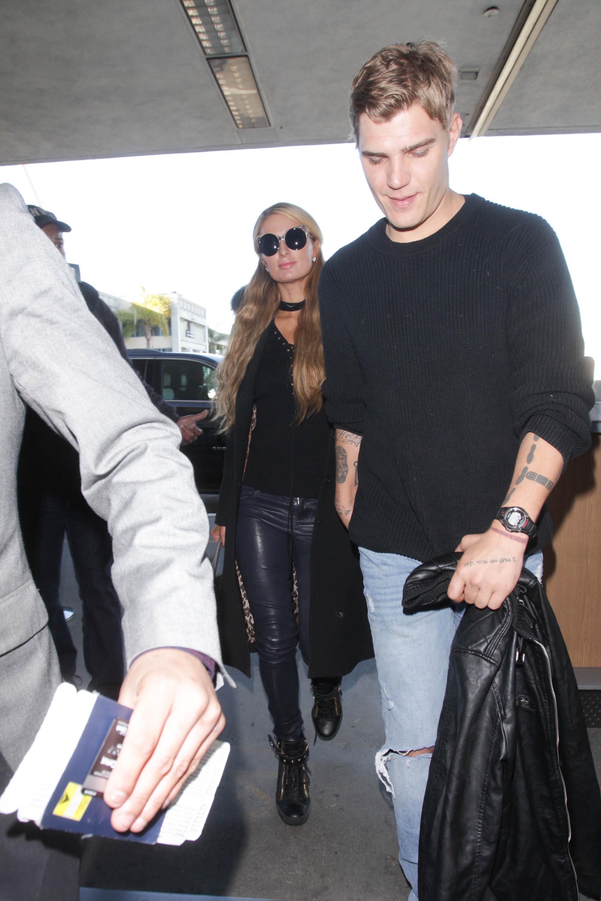 Paris Hilton arrives at LAX airport