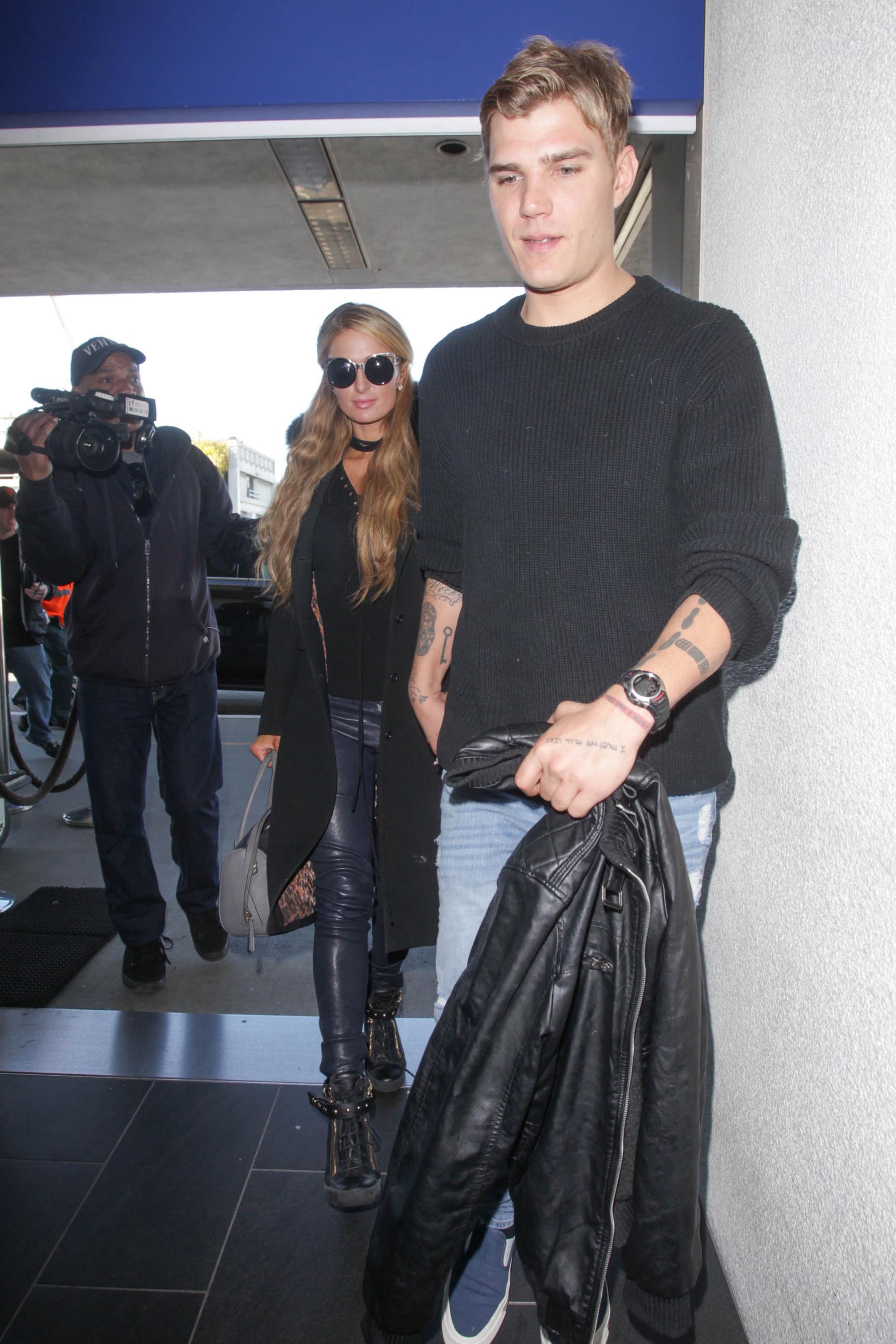 Paris Hilton arrives at LAX airport