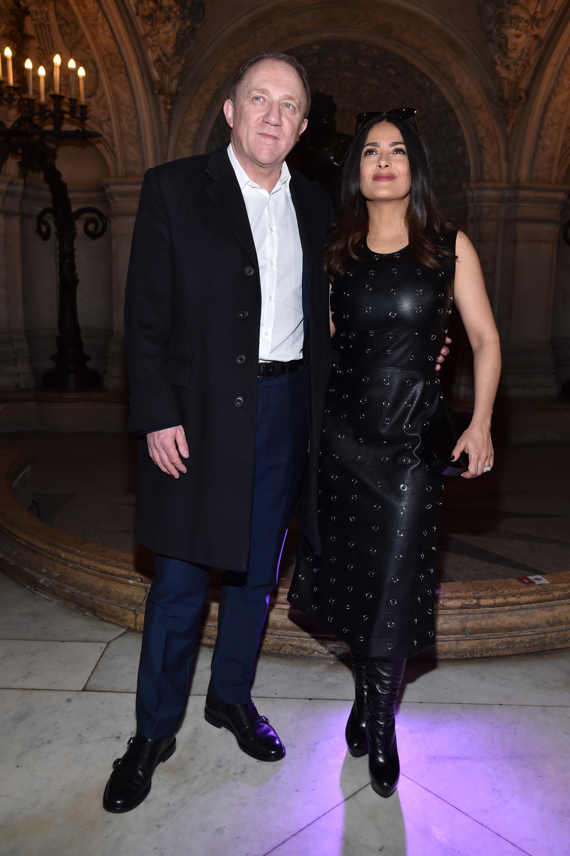 Salma Hayek attends Stella McCartney Show