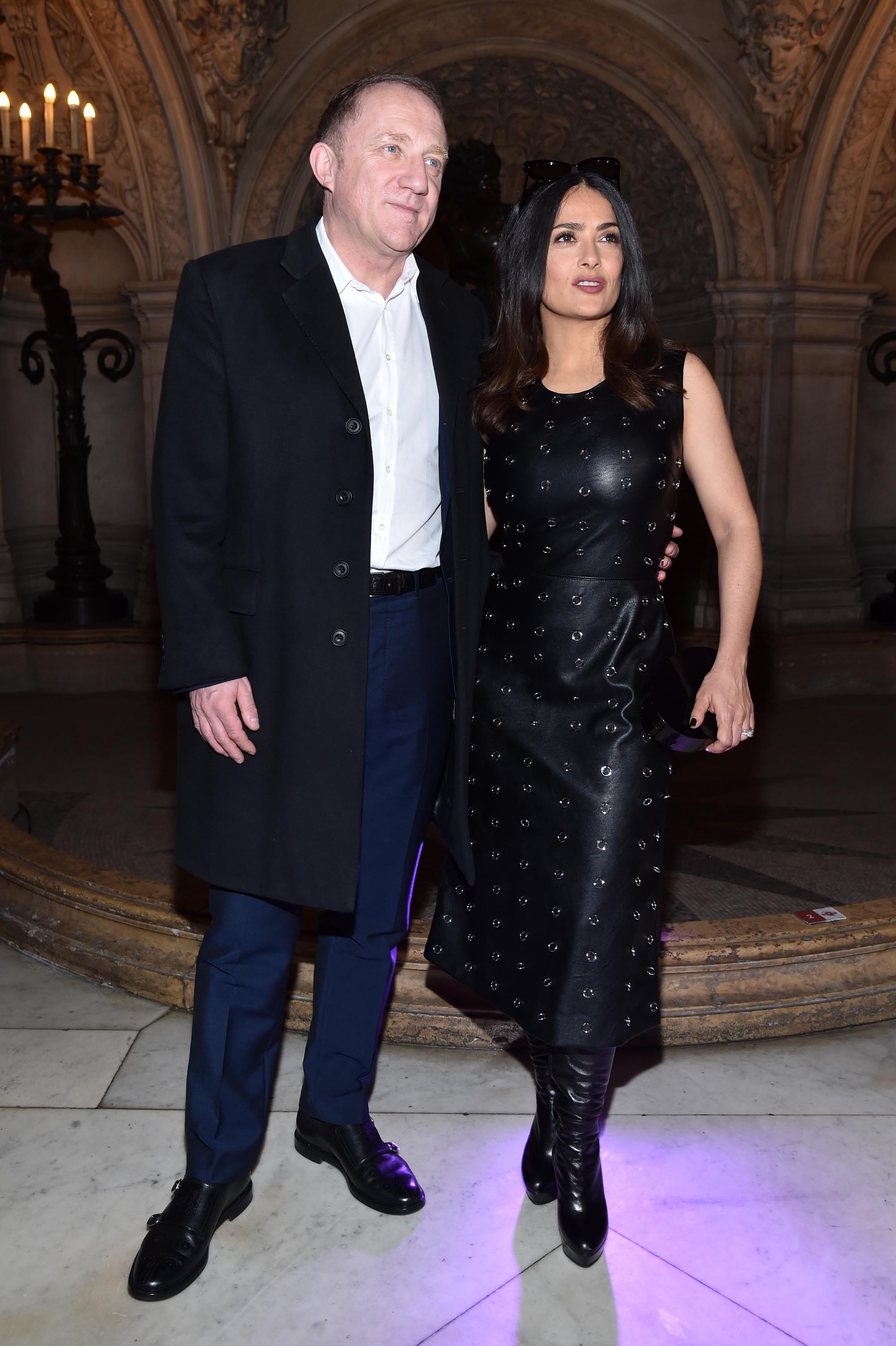 Salma Hayek attends Stella McCartney Show