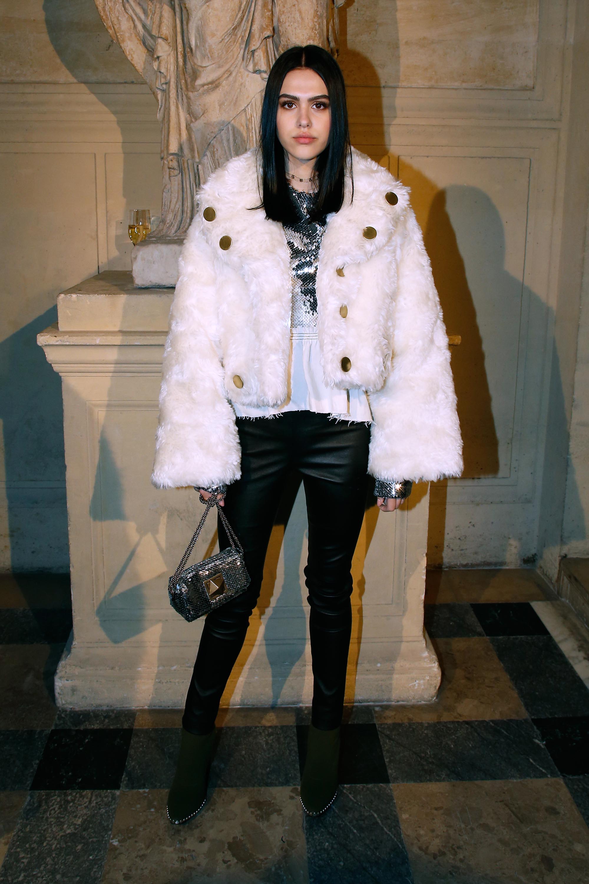 Amelia Hamlin arrives at the Sonia Rykiel show