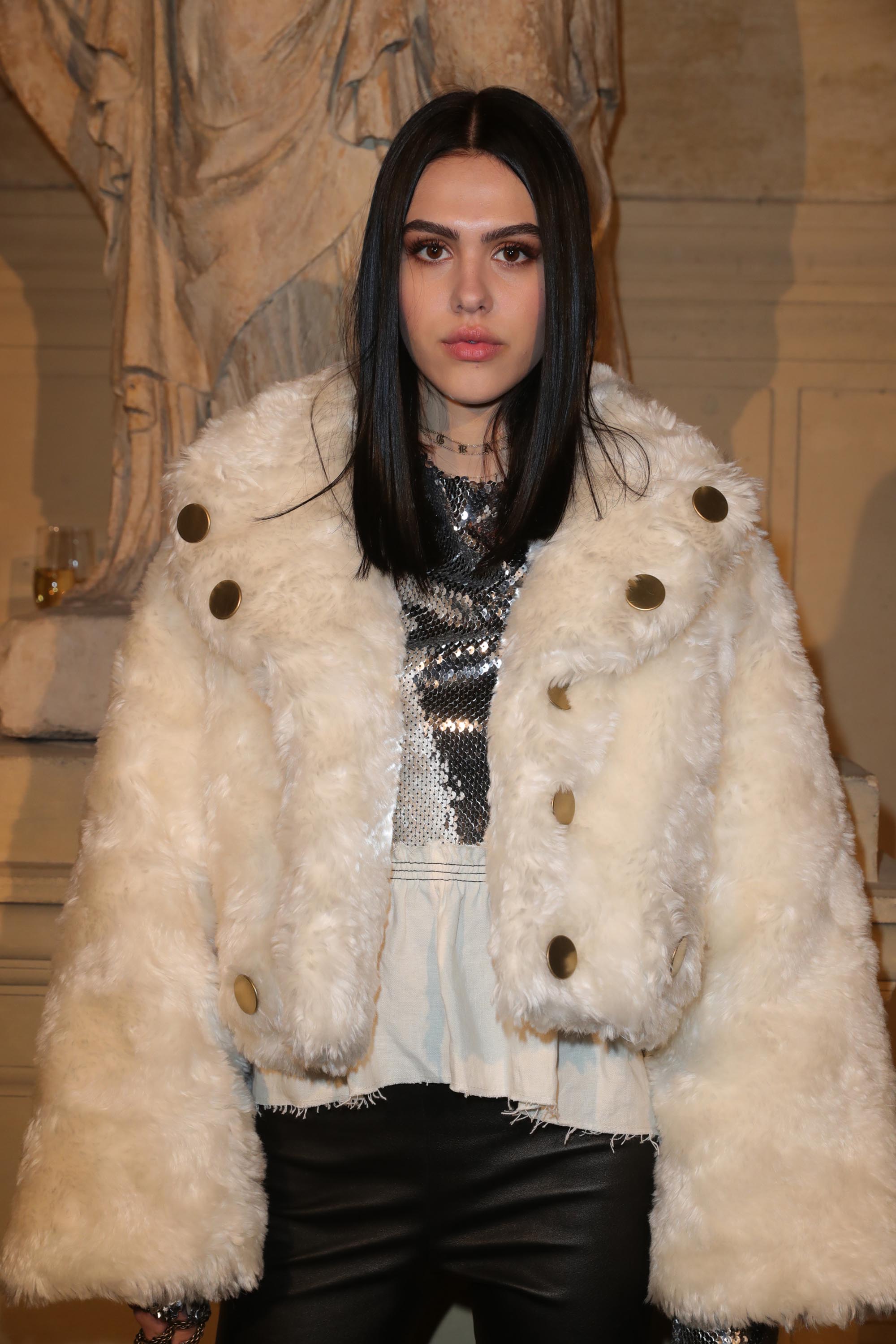 Amelia Hamlin arrives at the Sonia Rykiel show