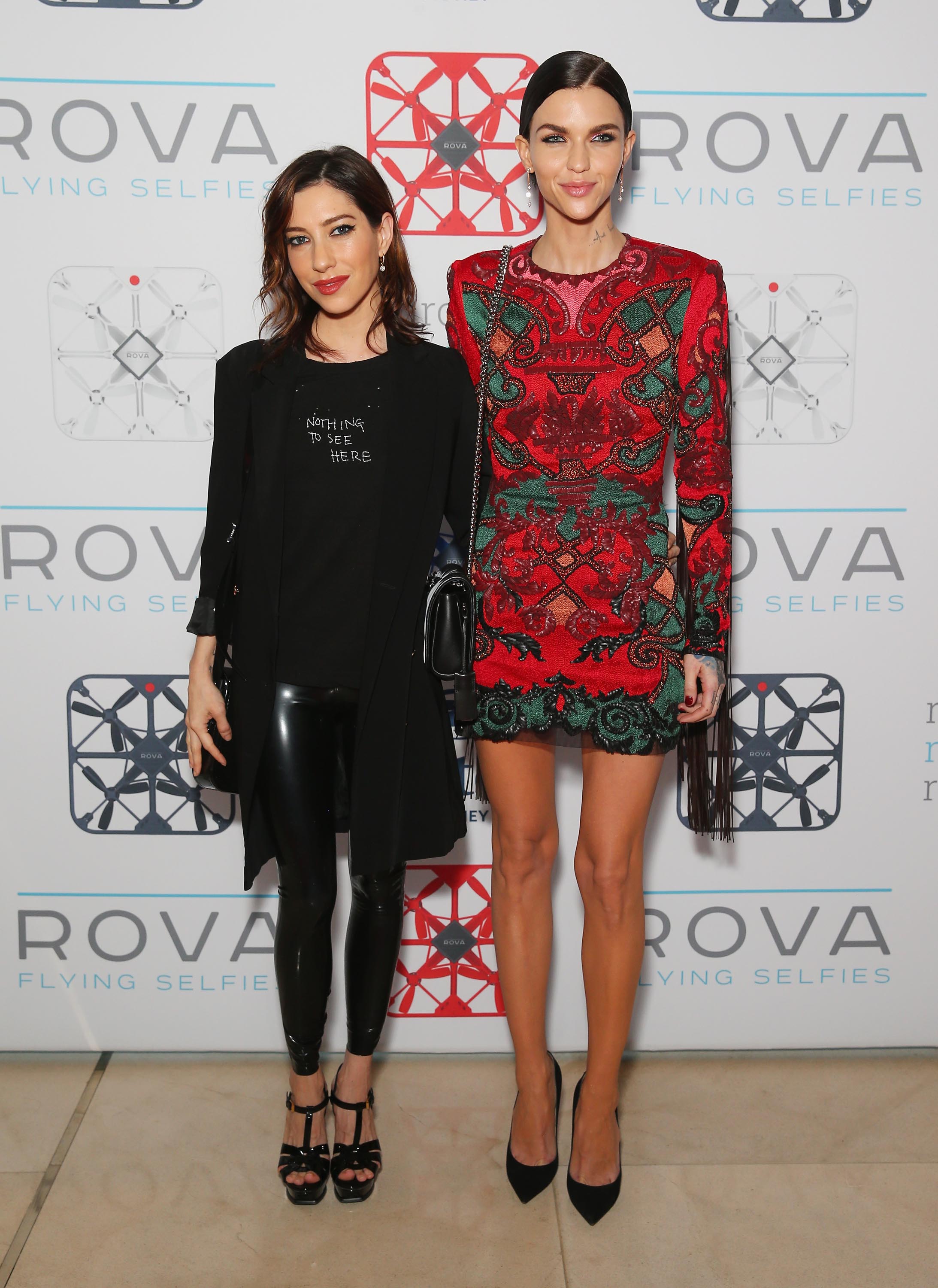 Jess Origliasso arrives ahead of the ROVA Flying Selfie Camera Launch