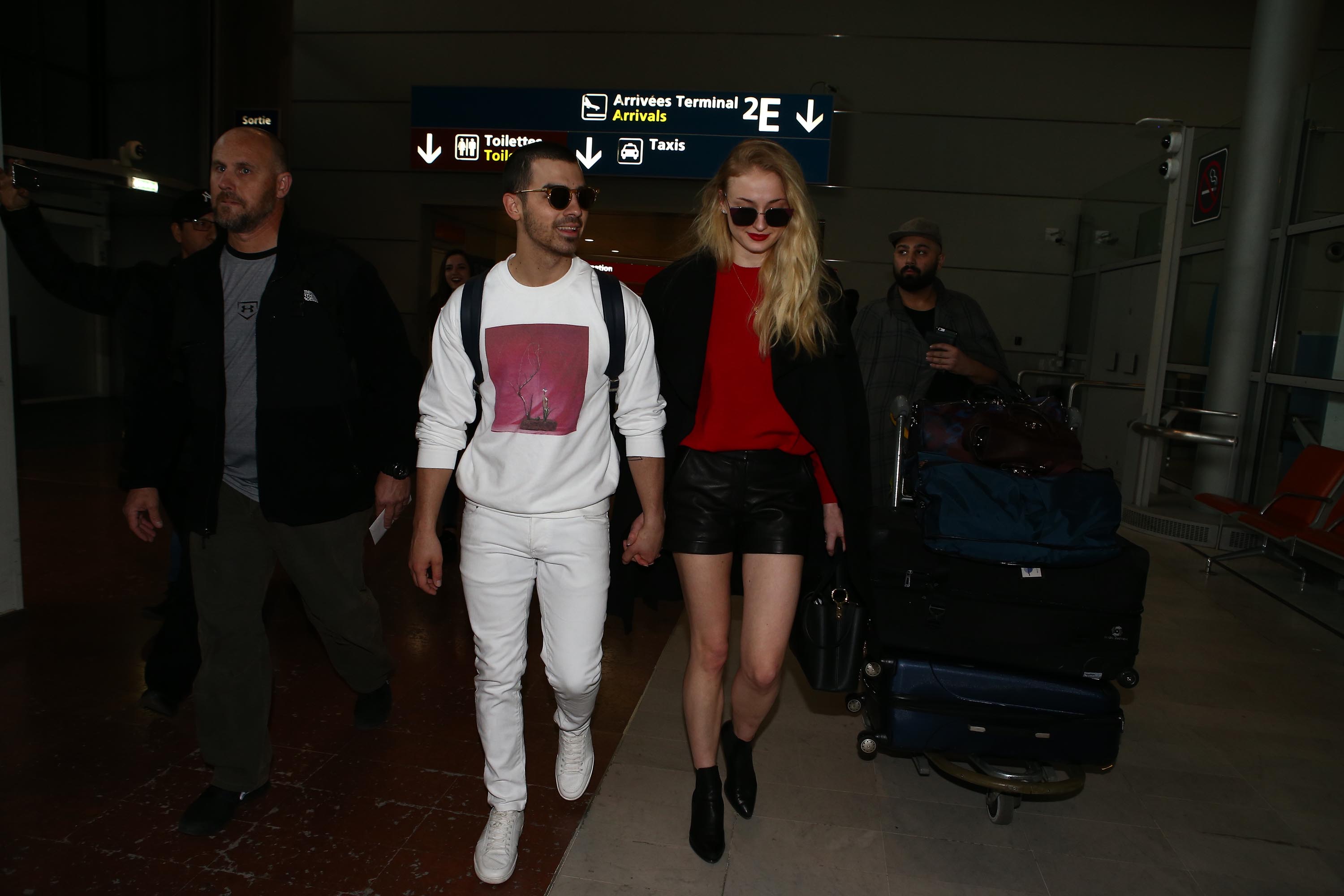 Sophie Turner arrives in Paris