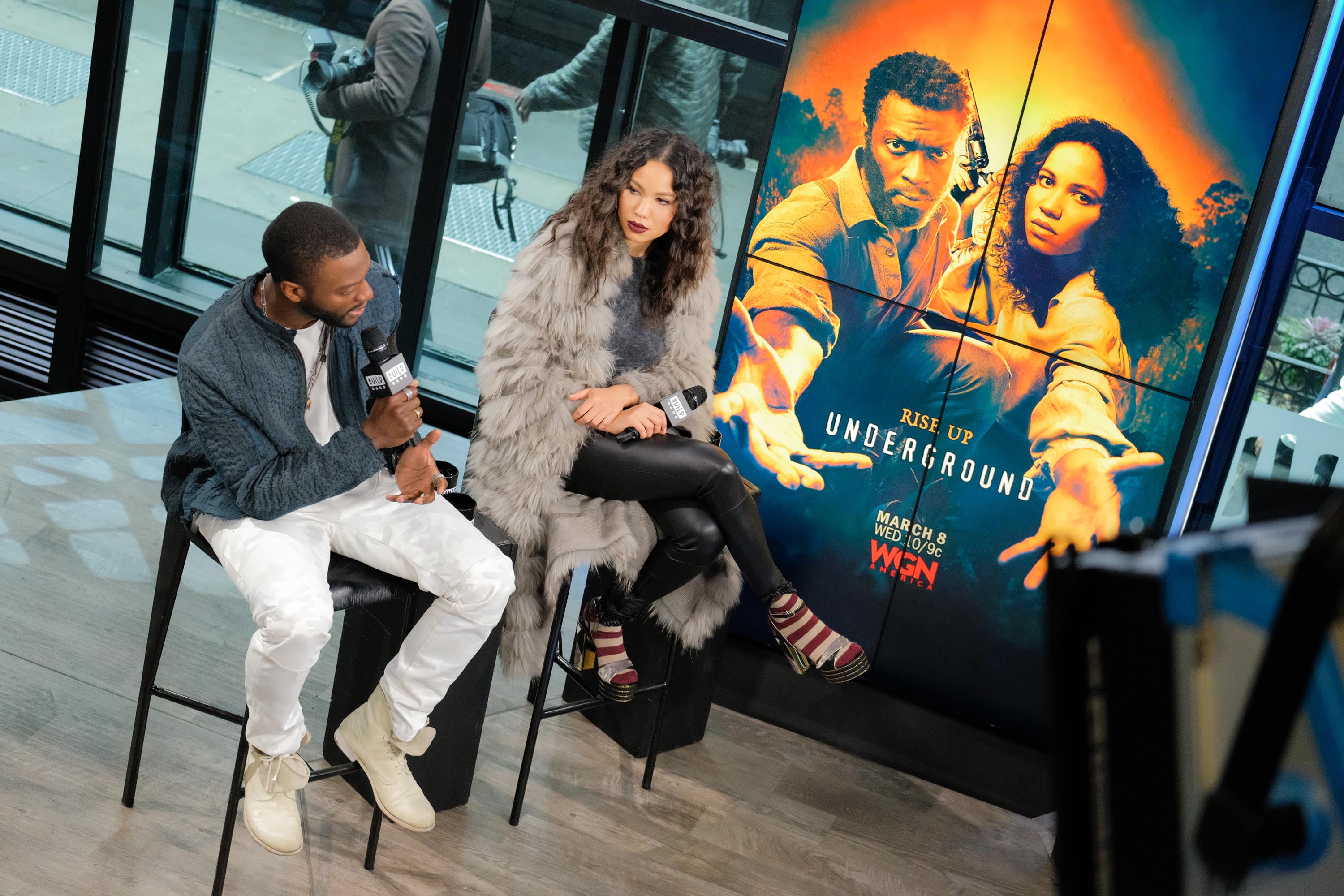 Jurnee Smollett-Bell attends the Build series to discuss ‘Underground’