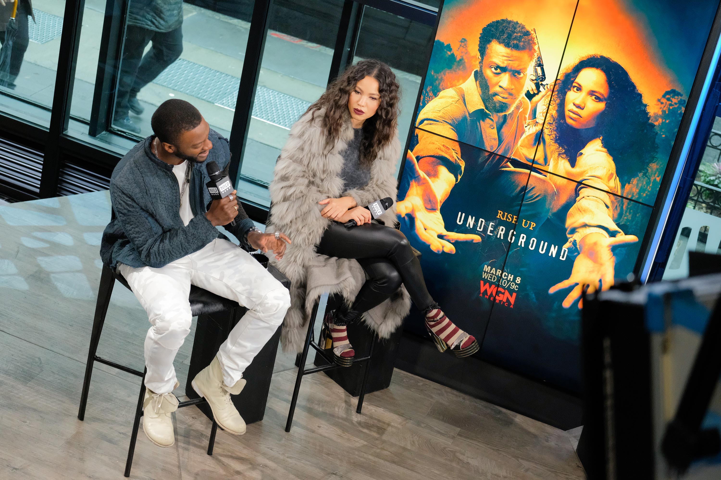 Jurnee Smollett-Bell attends the Build series to discuss ‘Underground’