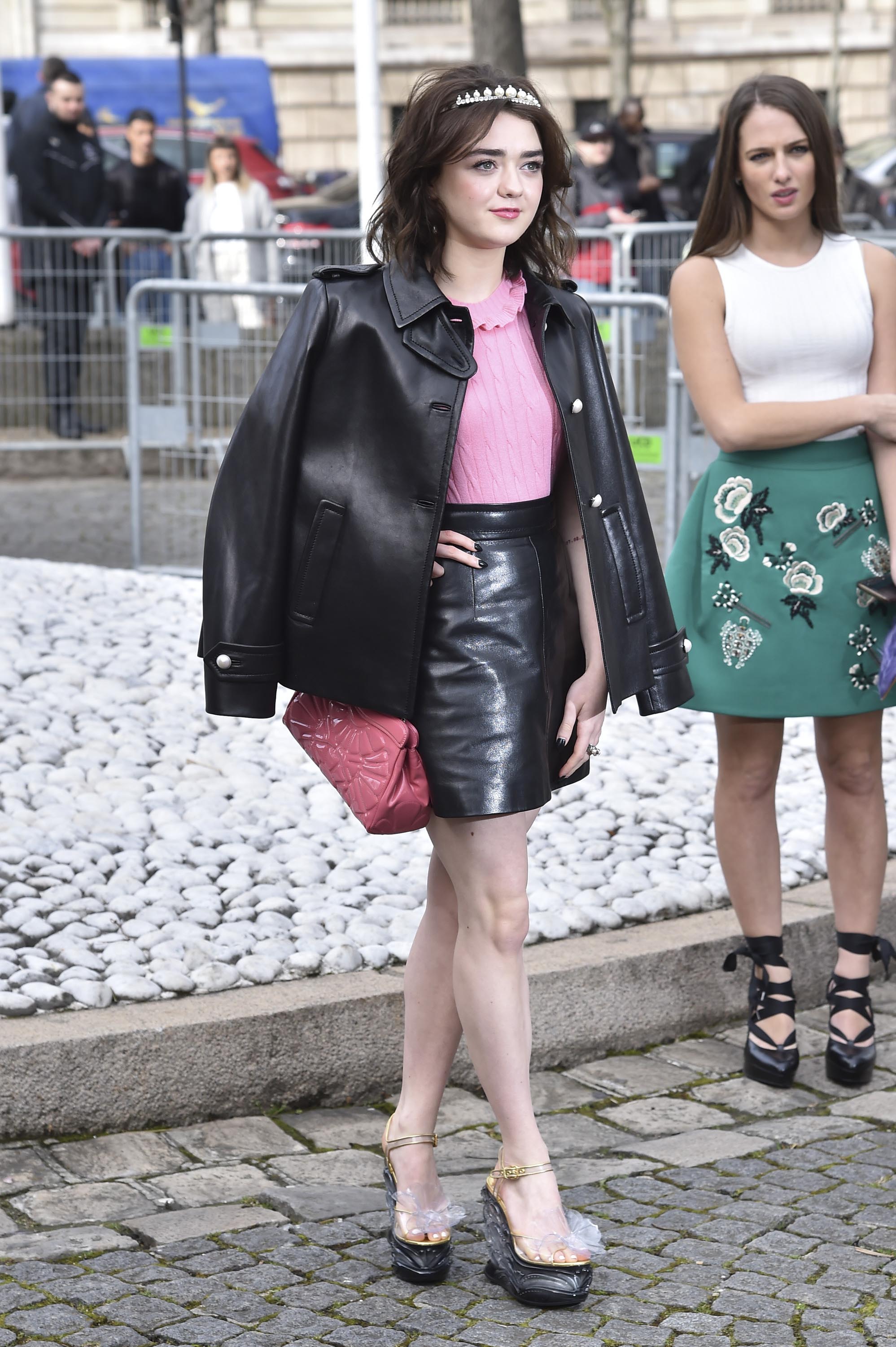 Maisie Williams attends the Miu Miu Show