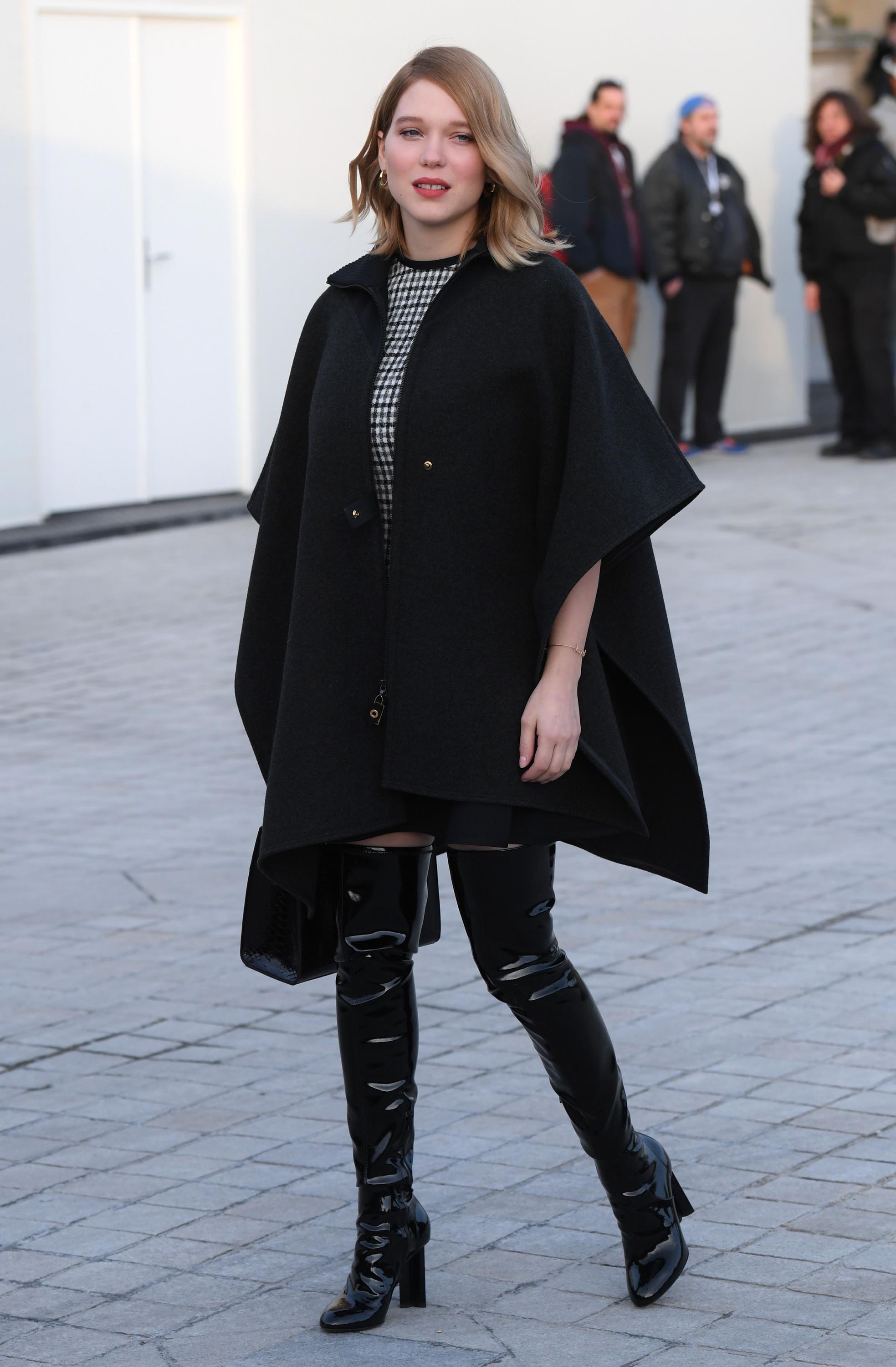 Lea Seydoux attends Louis Vuitton fashion show