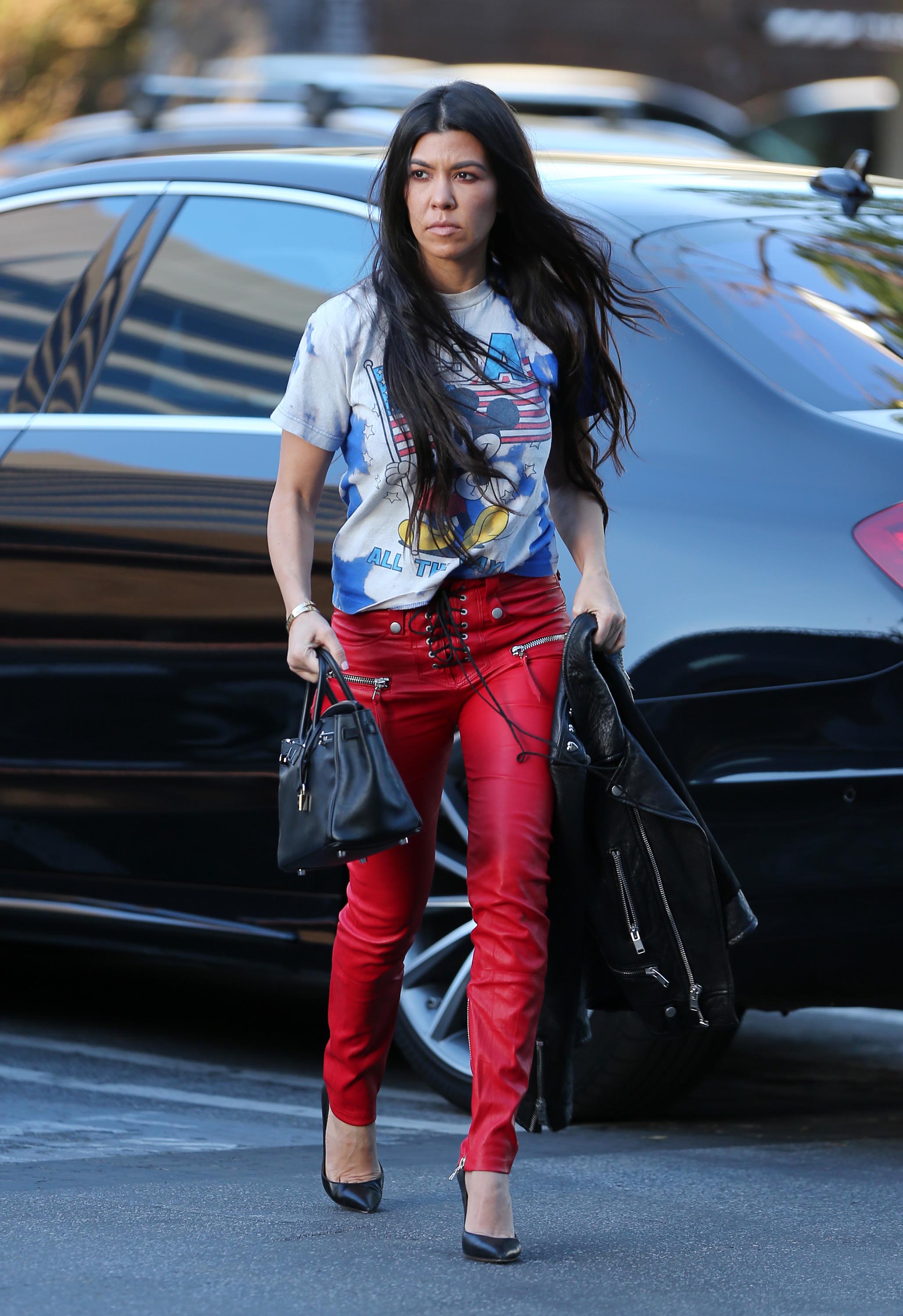 Kourtney Kardashian out in Woodland Hills