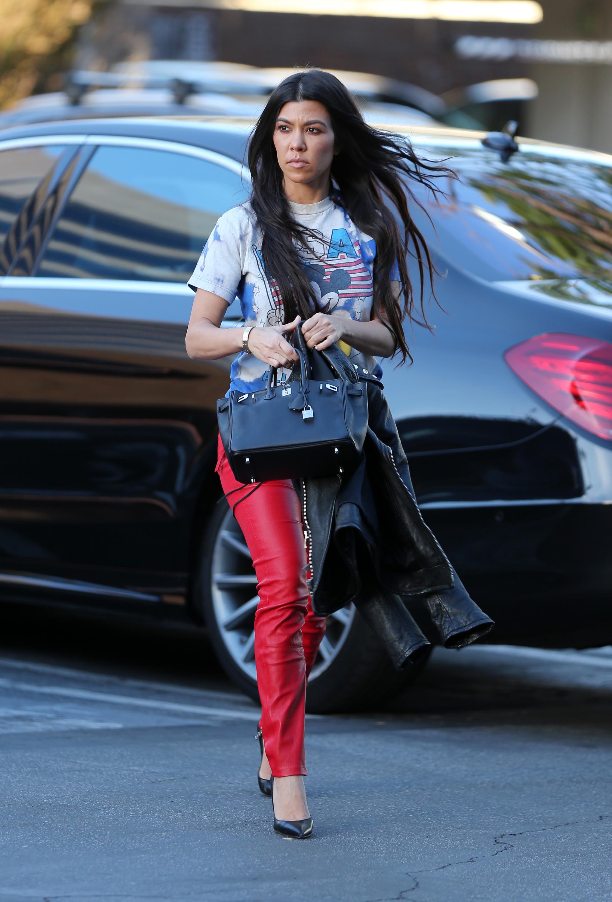 Kourtney Kardashian out in Woodland Hills