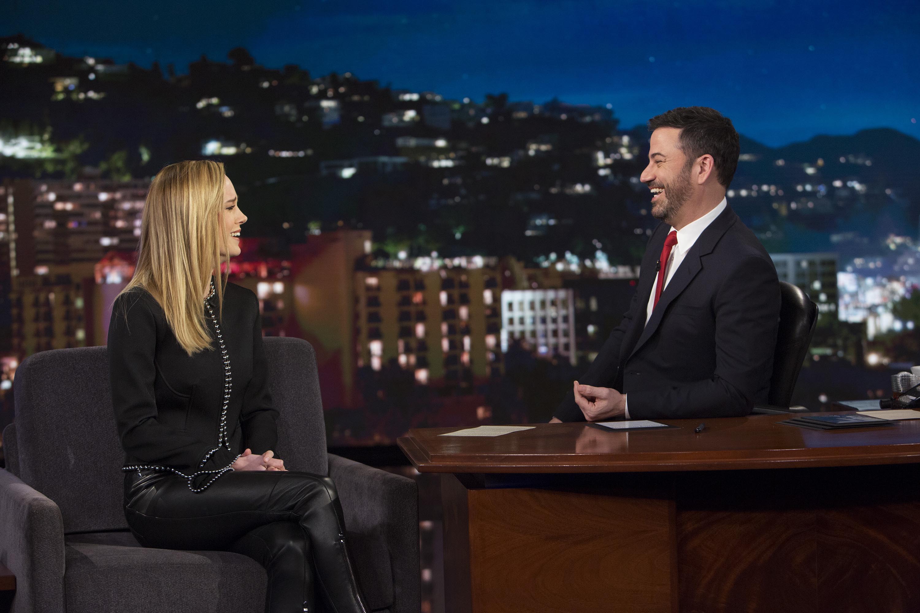 Brie Larson at Jimmy Kimmel Live