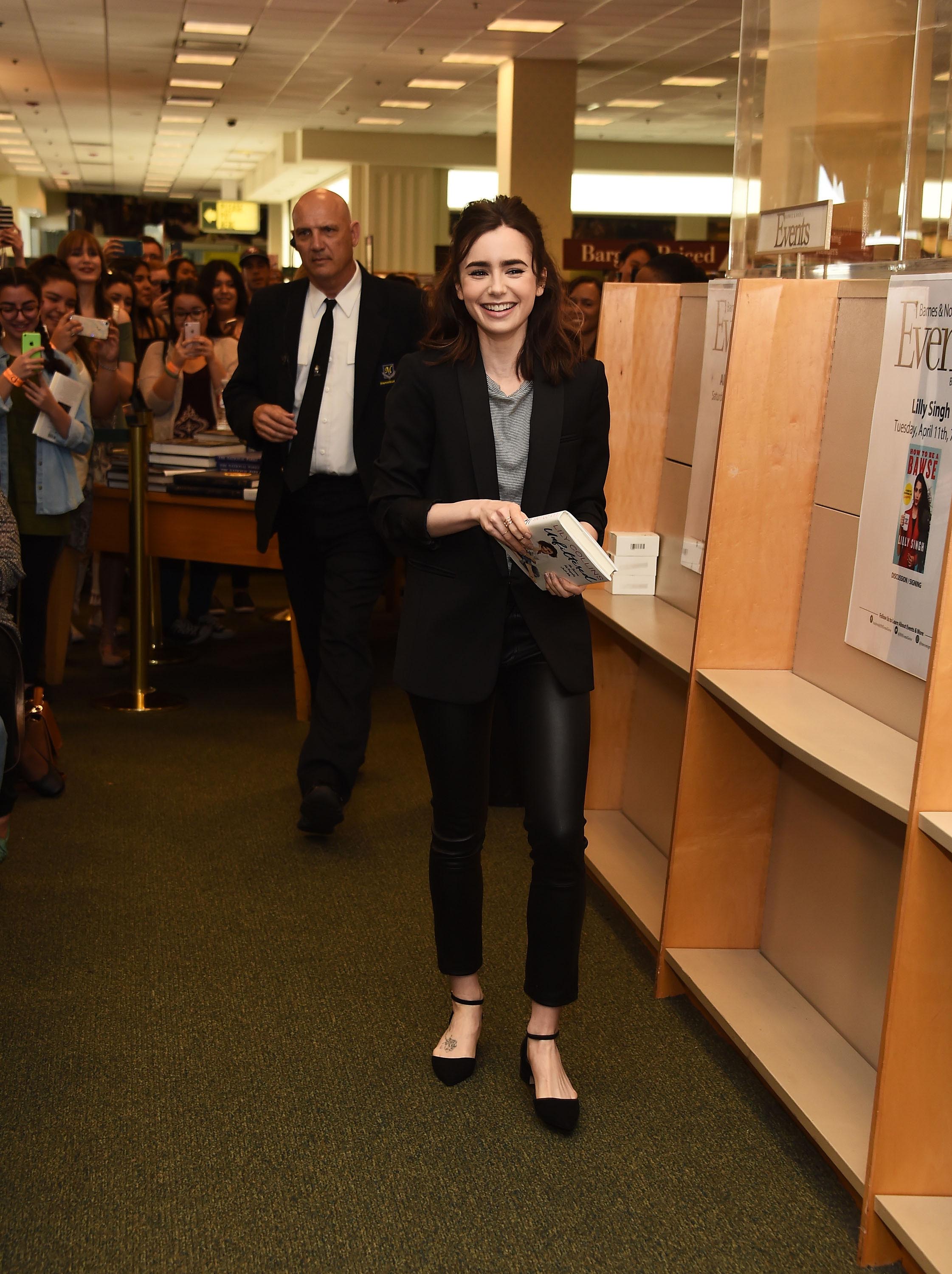 Lily Collins attends her book signing for ‘Unfiltered: No Shame, No Regrets, Just Me’