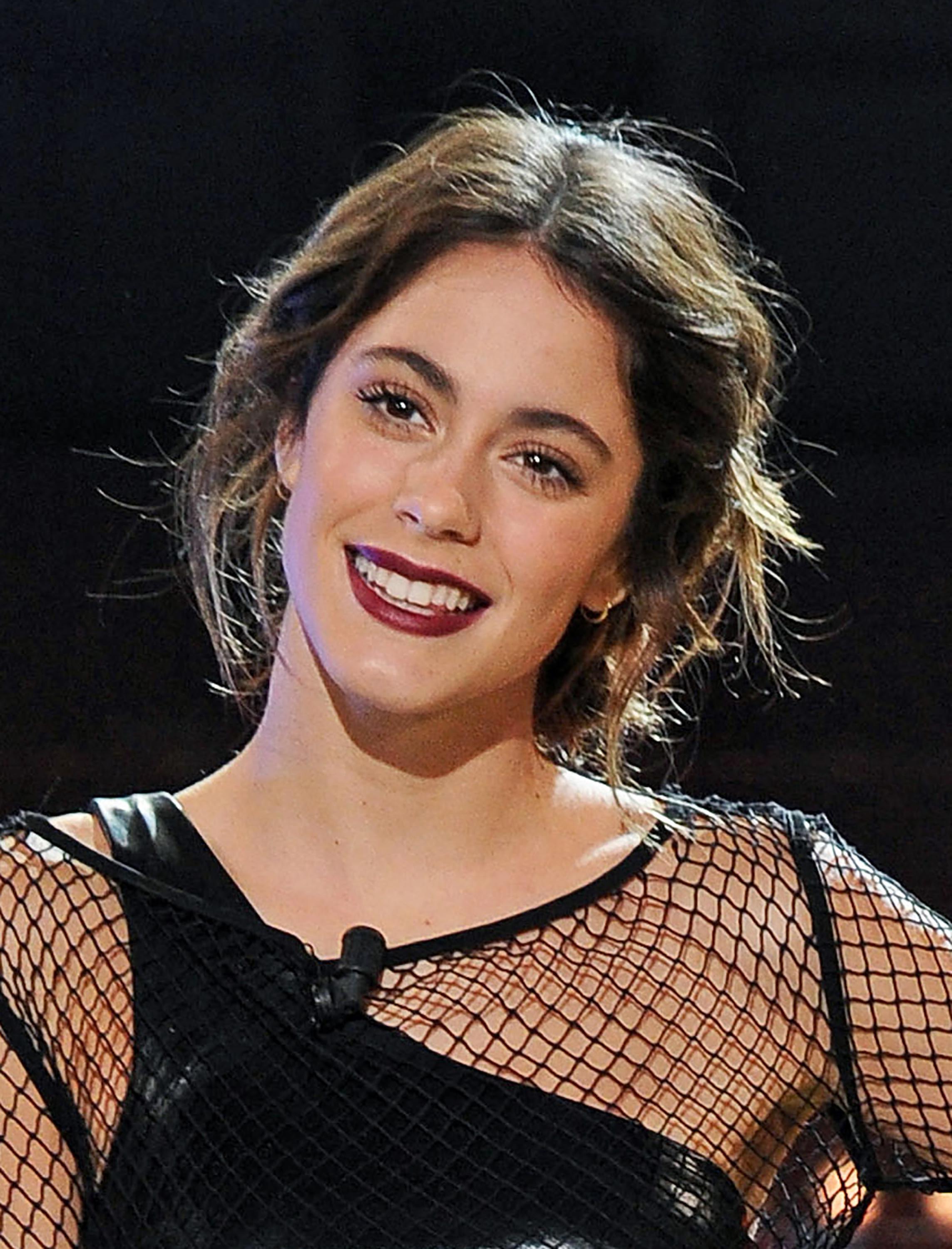 Martina Stoessel attends Italian TV talk show