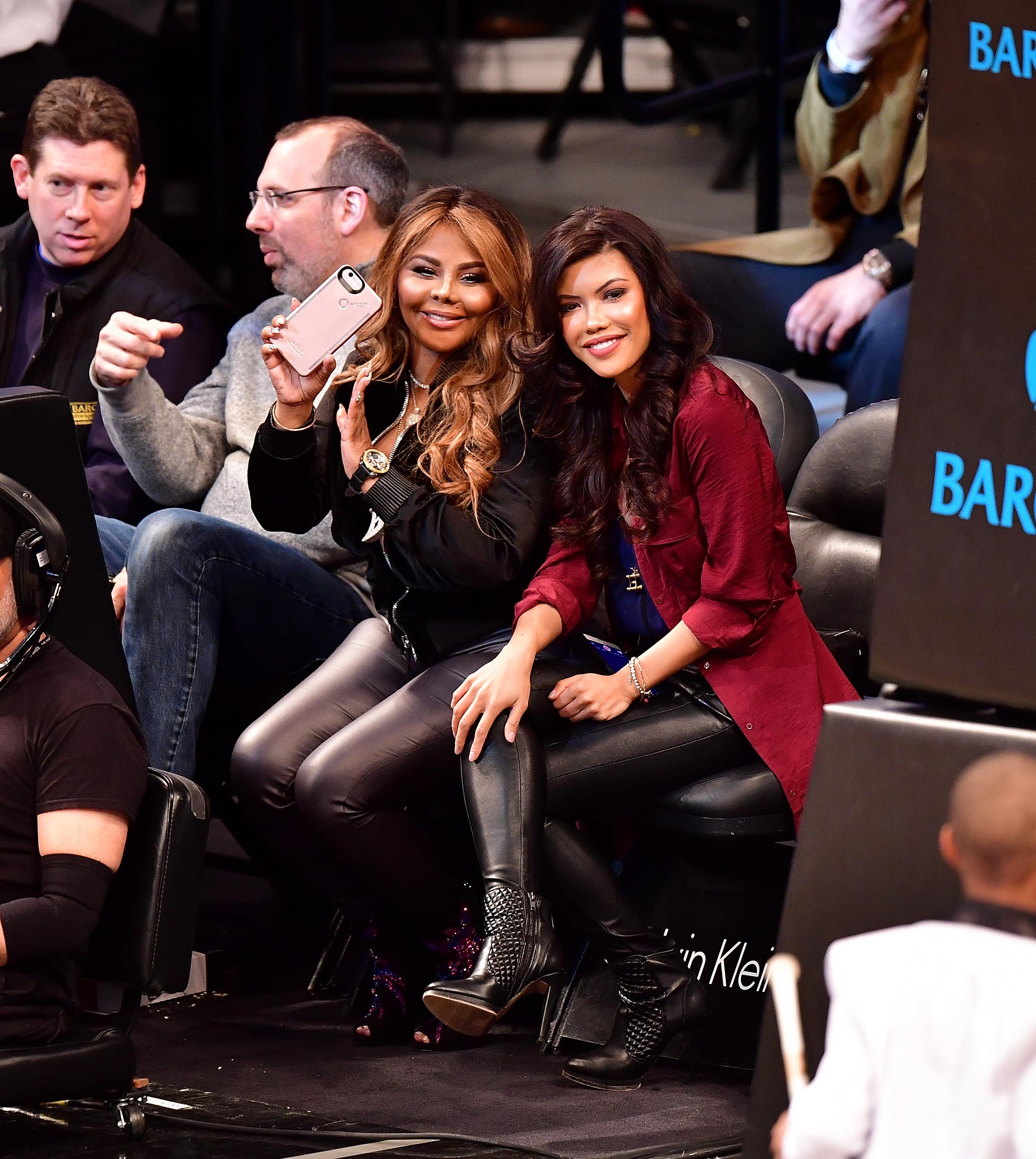 Lil’ Kim attends New York Knicks Vs. Brooklyn Nets game