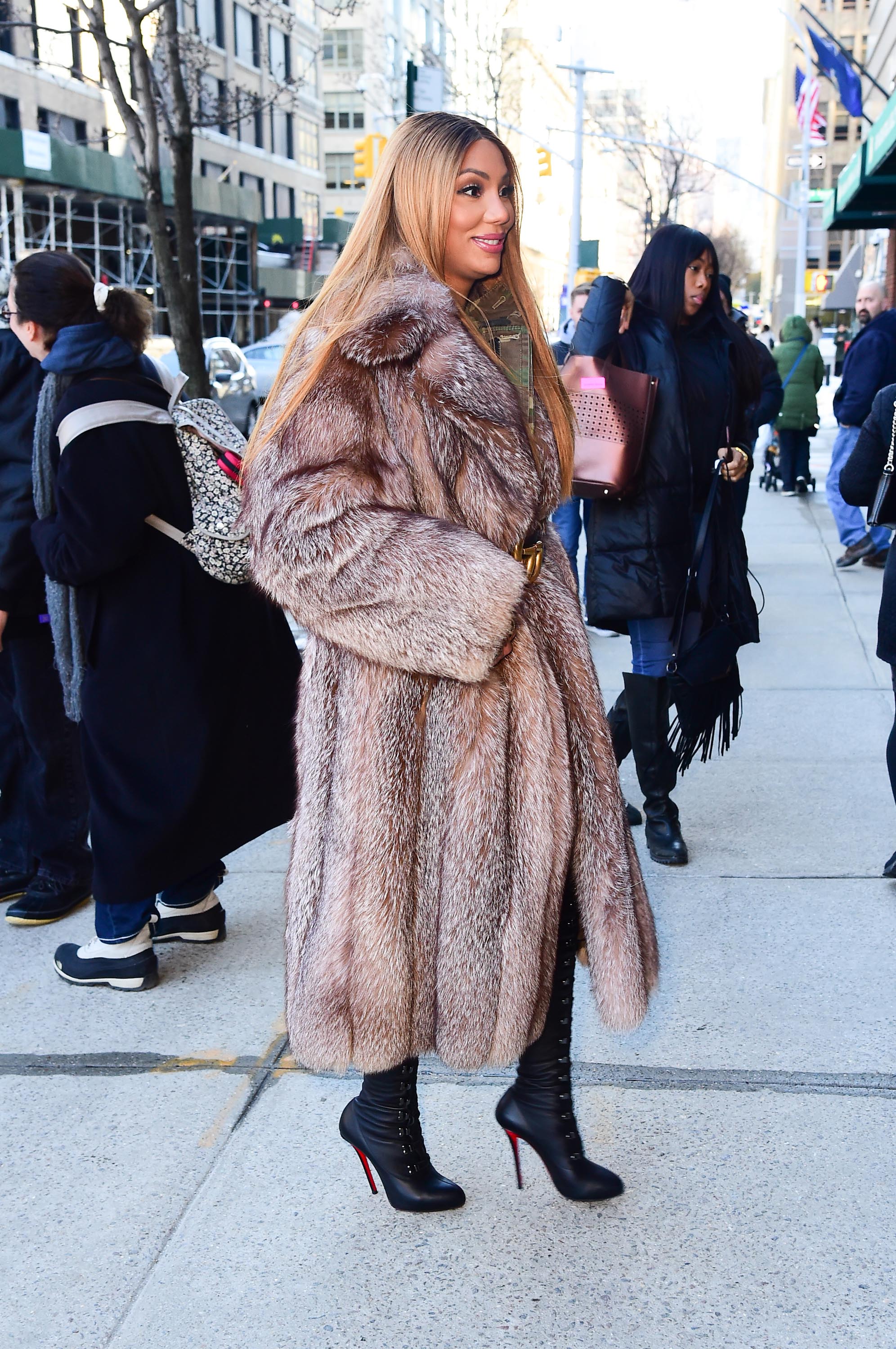 Tamar Braxton seen outside out Hot97