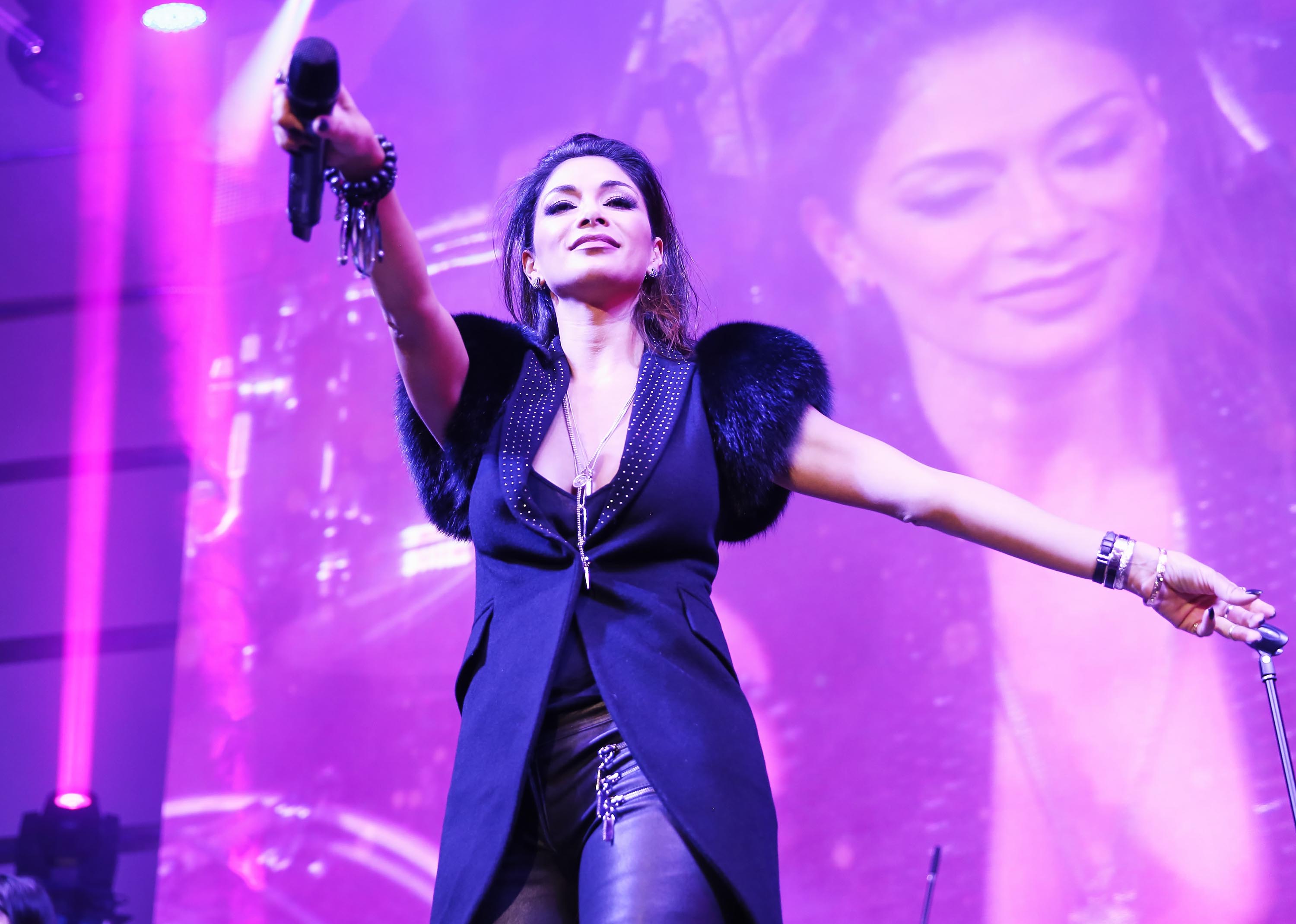 Nicole Scherzinger attends ceremony of presentation BraVo international music awards