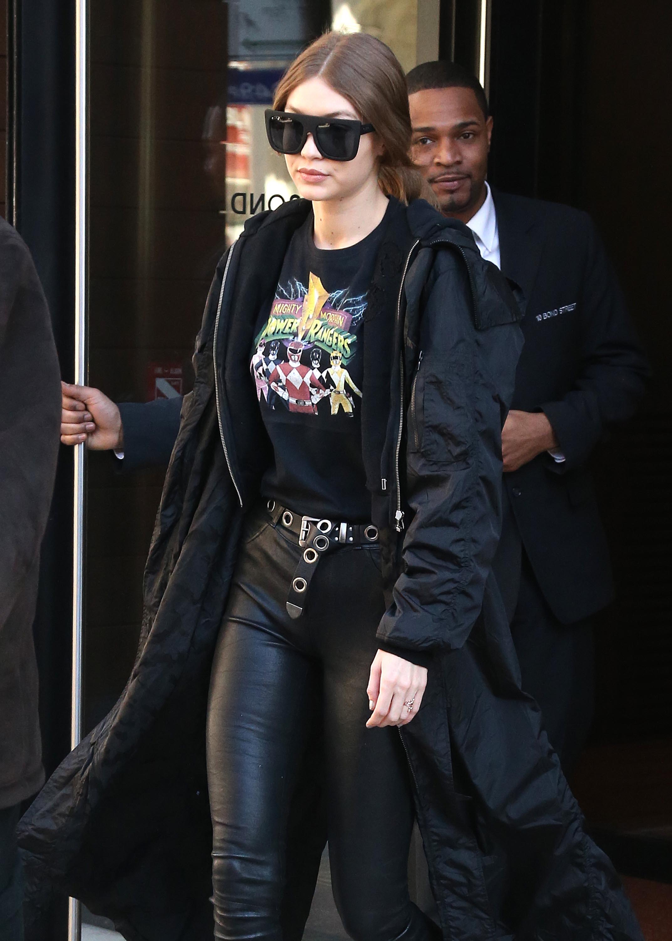 Gigi Hadid leaving her apartment in NYC