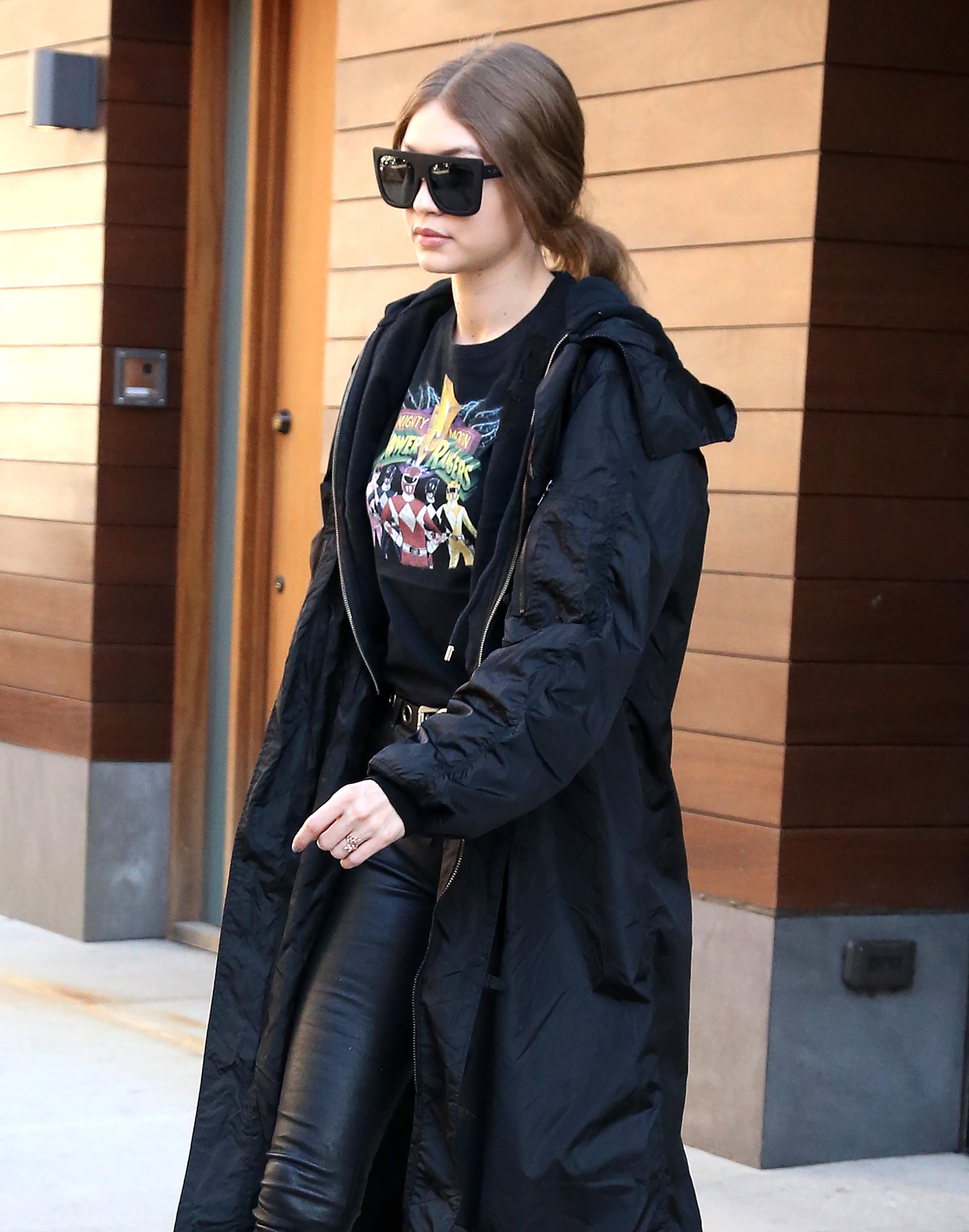 Gigi Hadid leaving her apartment in NYC