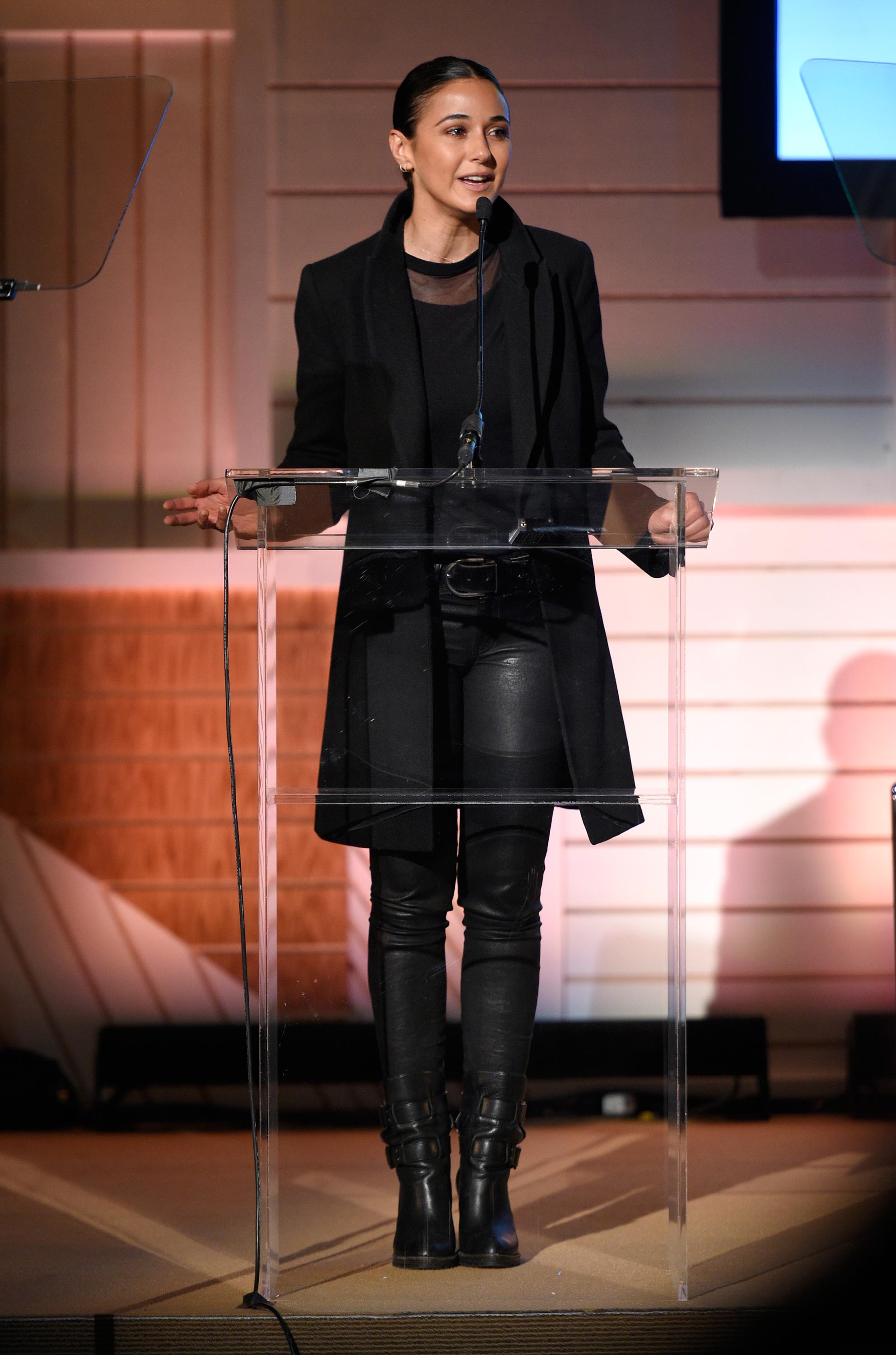 Emmanuelle Chriqui attends the EMA IMPACT Summit