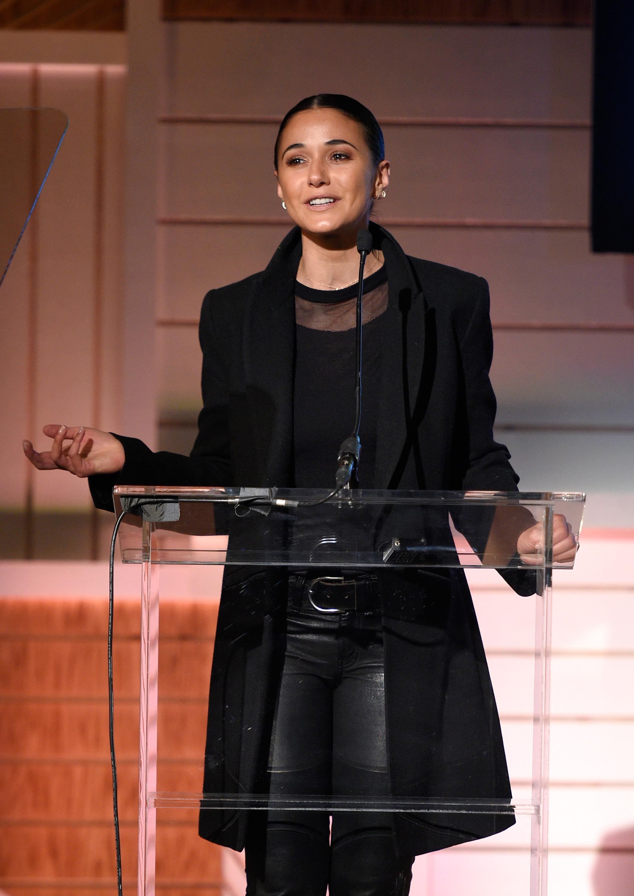 Emmanuelle Chriqui attends the EMA IMPACT Summit