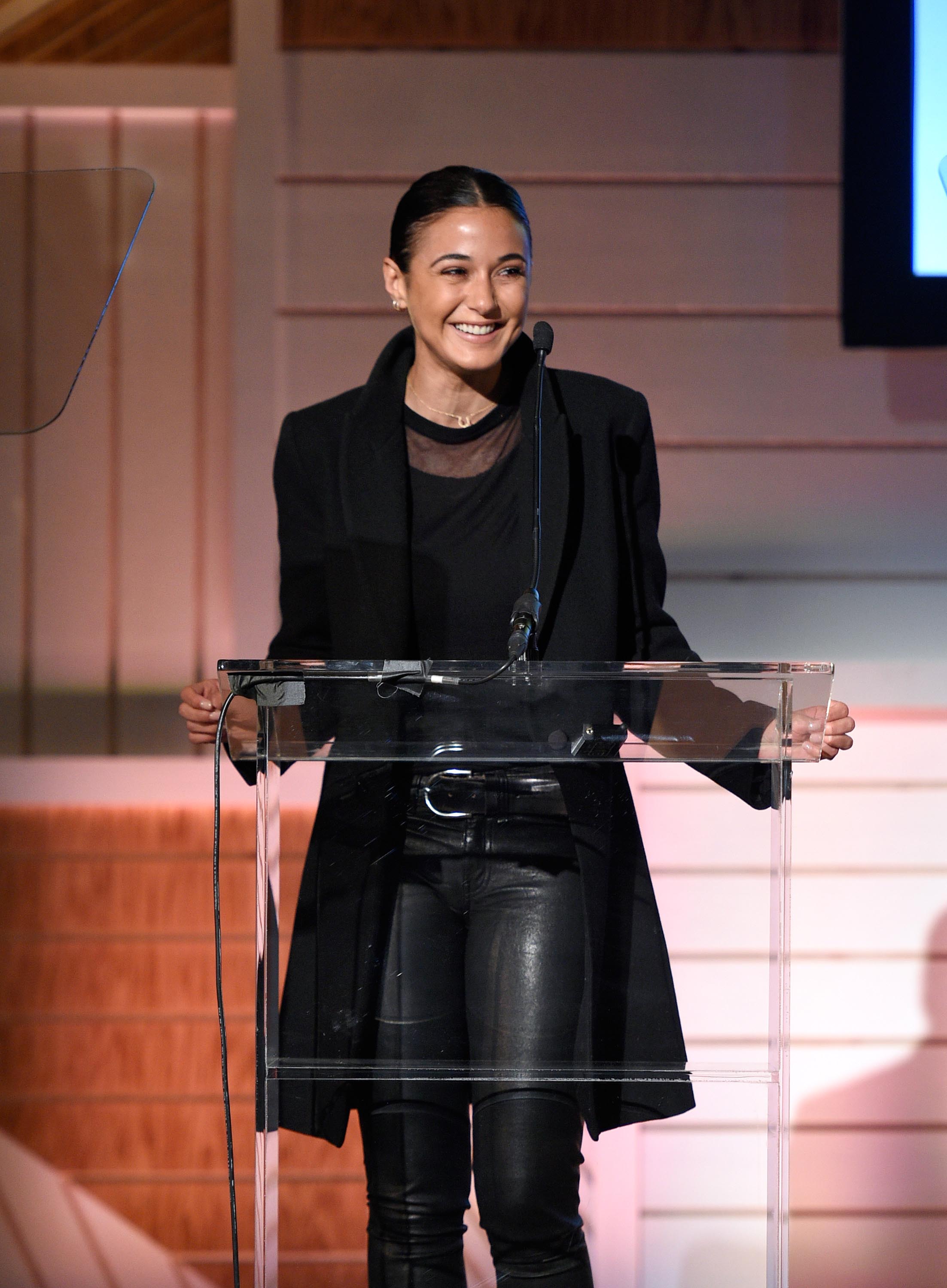 Emmanuelle Chriqui attends the EMA IMPACT Summit