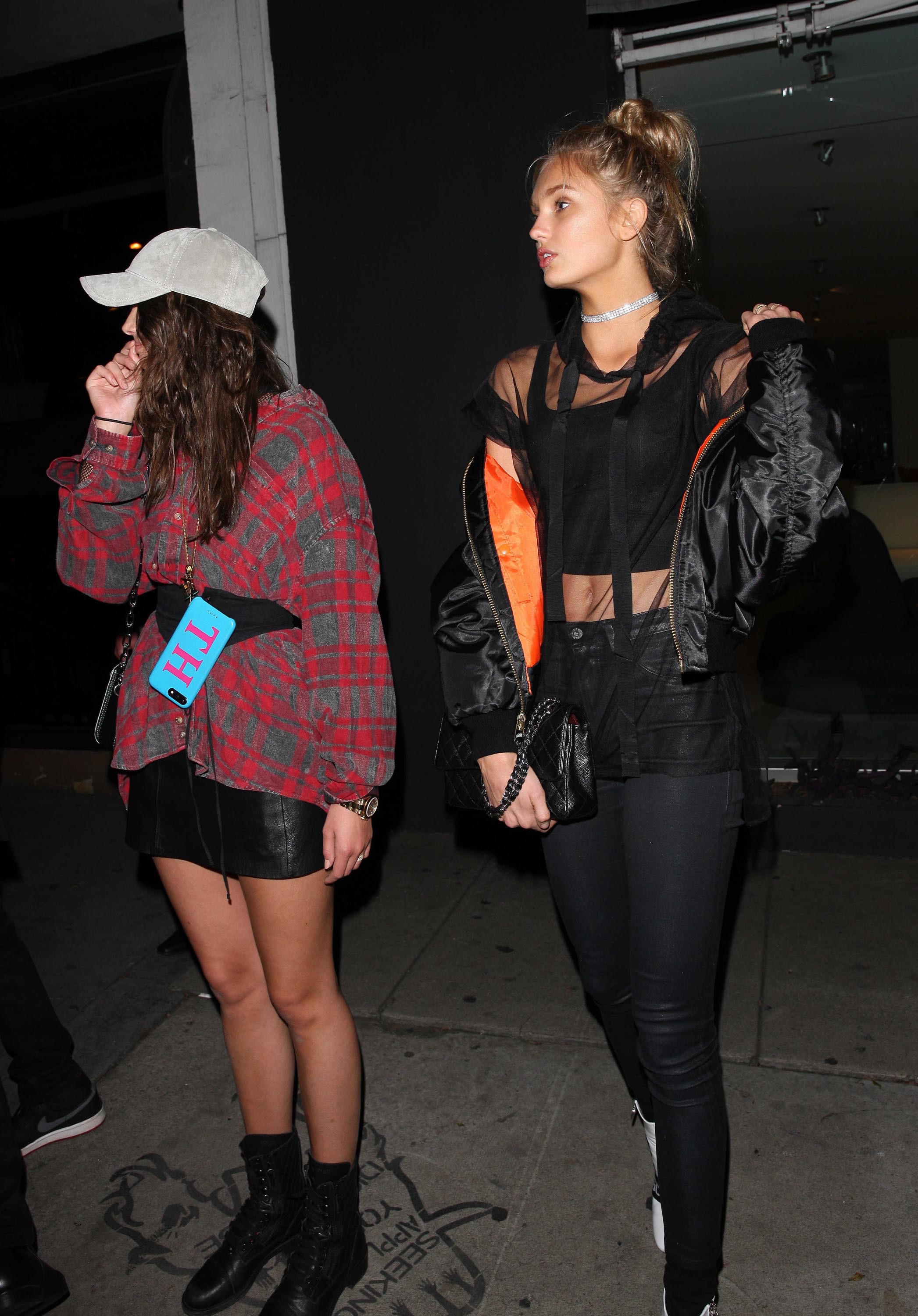 Taylor Hill out with Romee Strijd at the Madeo Restaurant