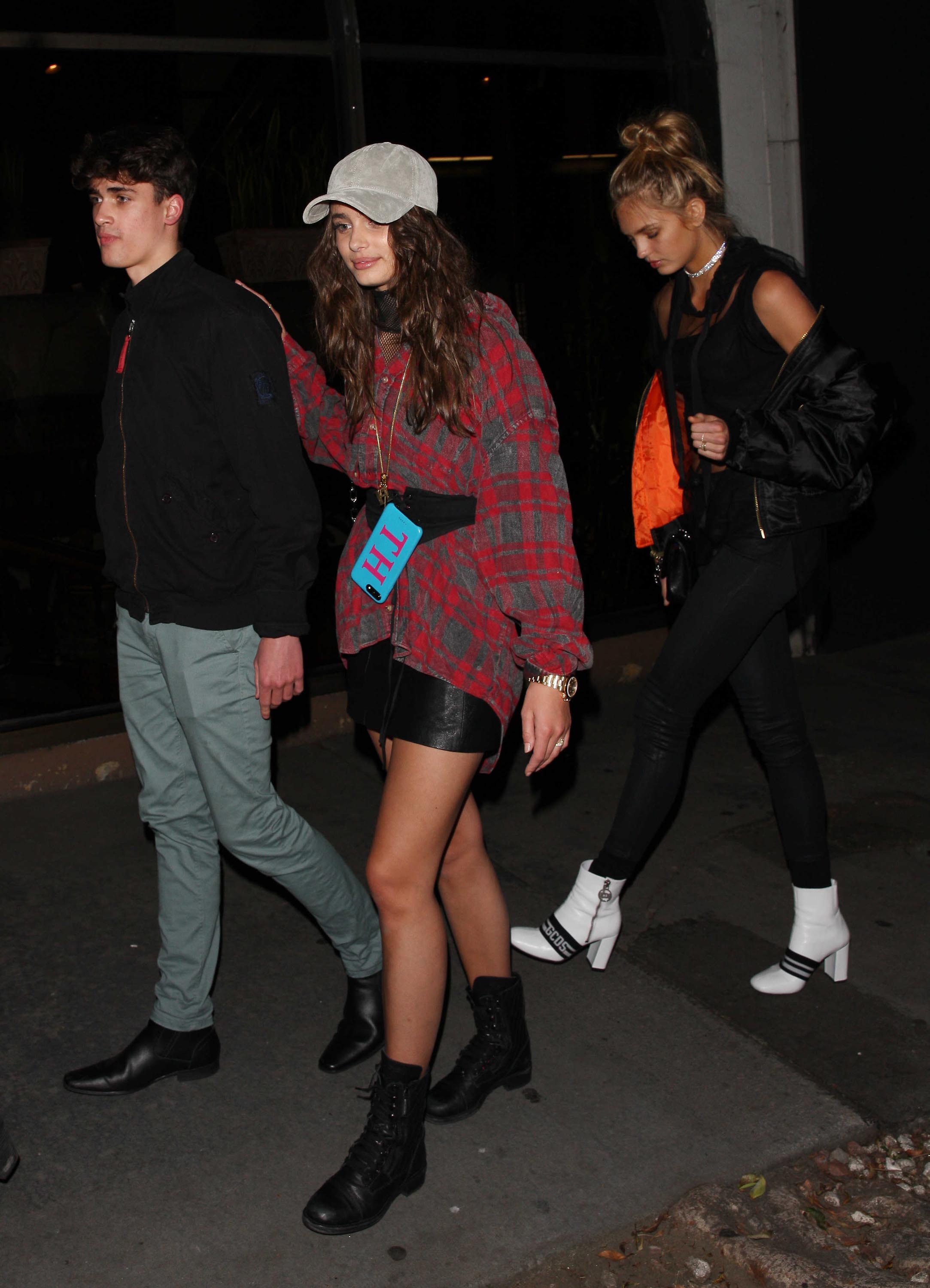 Taylor Hill out with Romee Strijd at the Madeo Restaurant