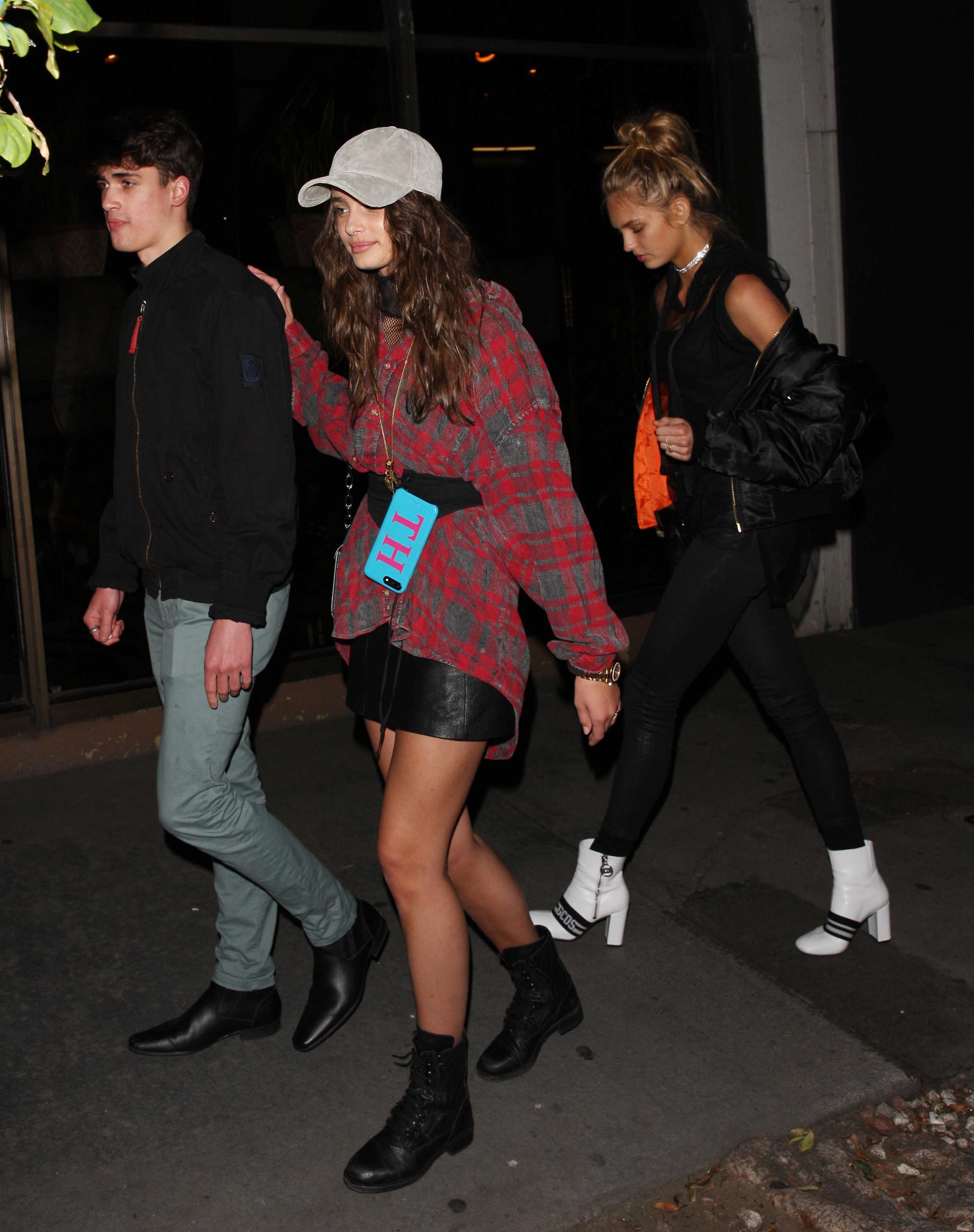 Taylor Hill out with Romee Strijd at the Madeo Restaurant