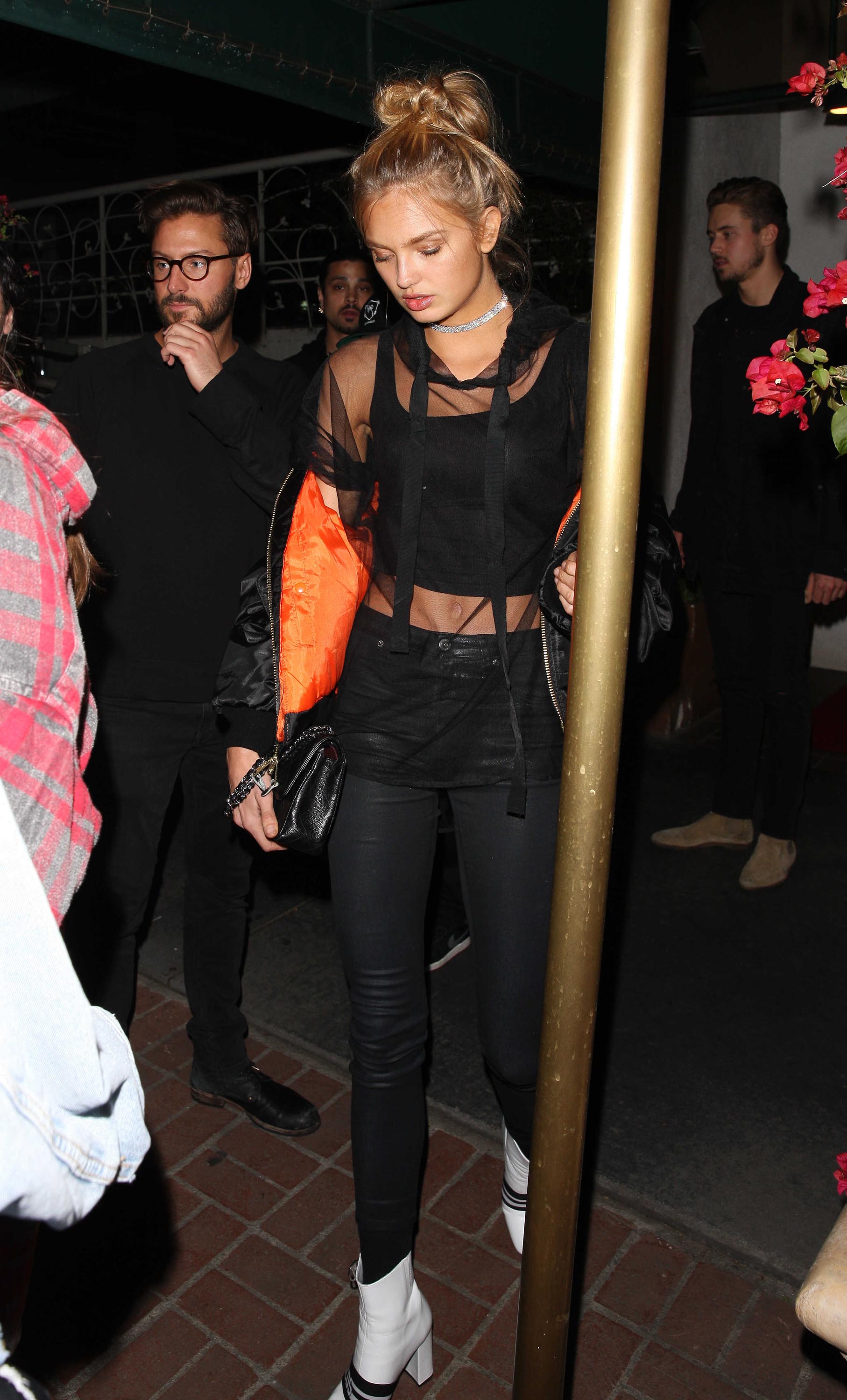 Taylor Hill out with Romee Strijd at the Madeo Restaurant