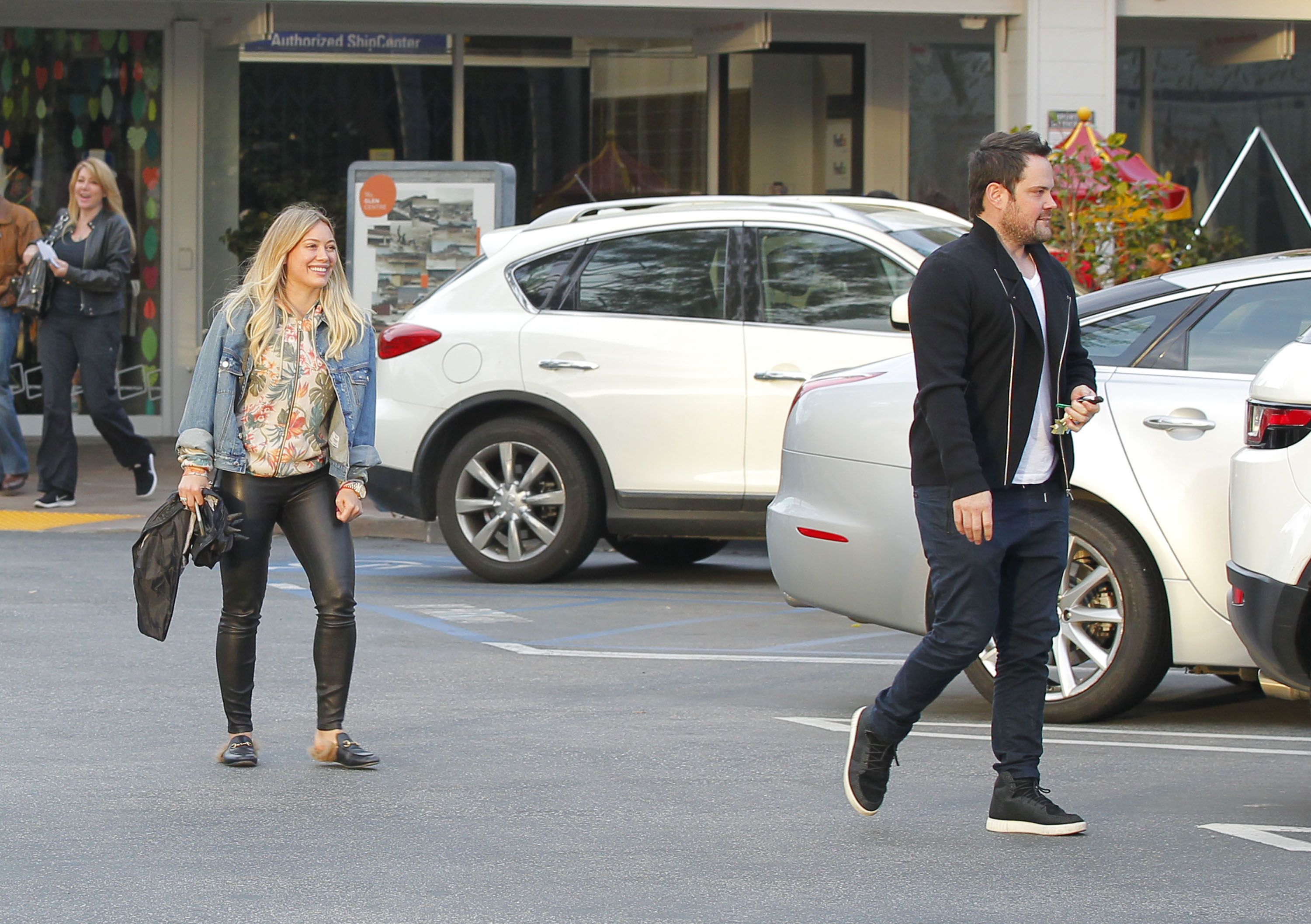 Hilary Duff leaving a Restaurant in Beverly Hills