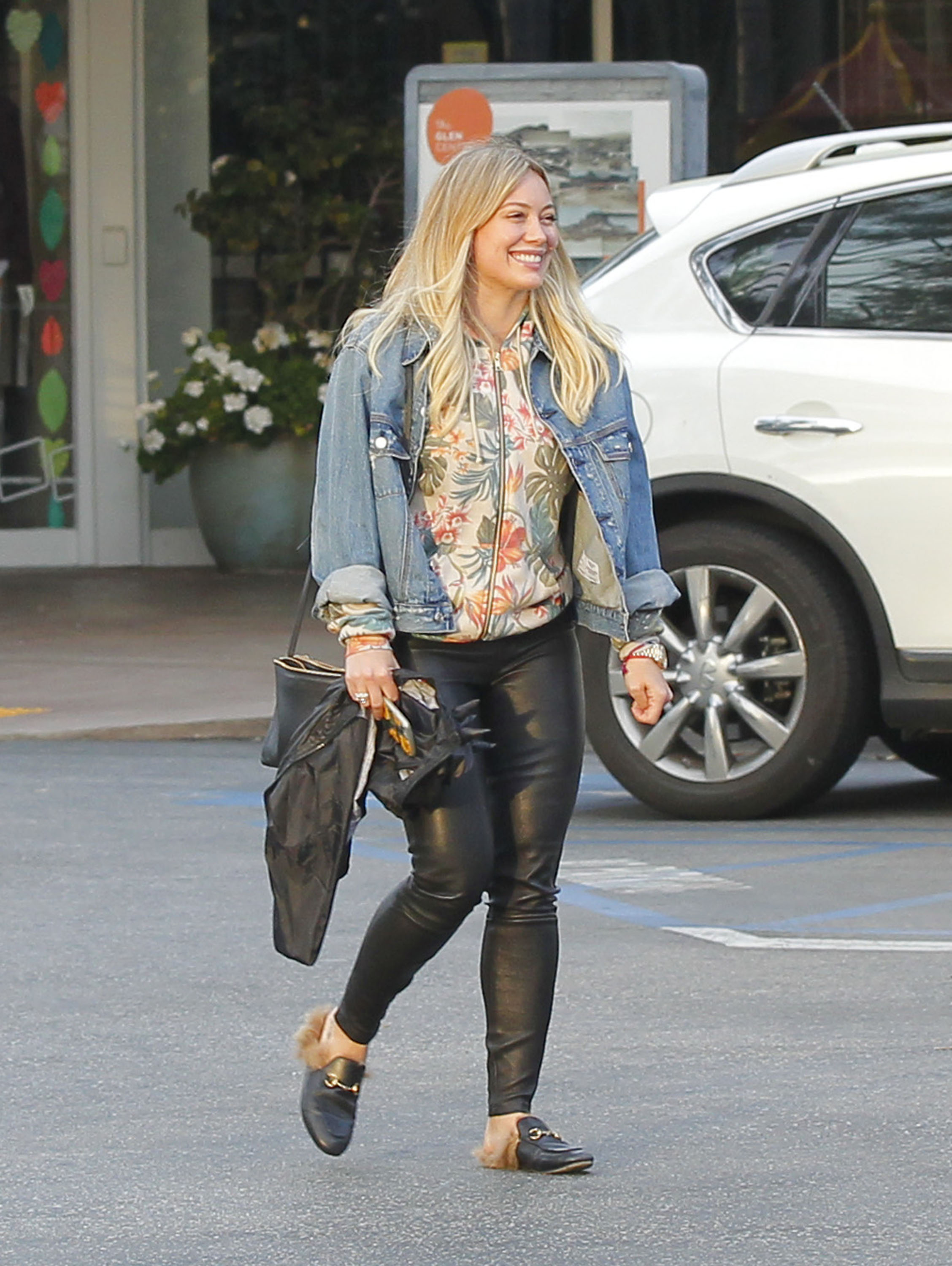 Hilary Duff leaving a Restaurant in Beverly Hills