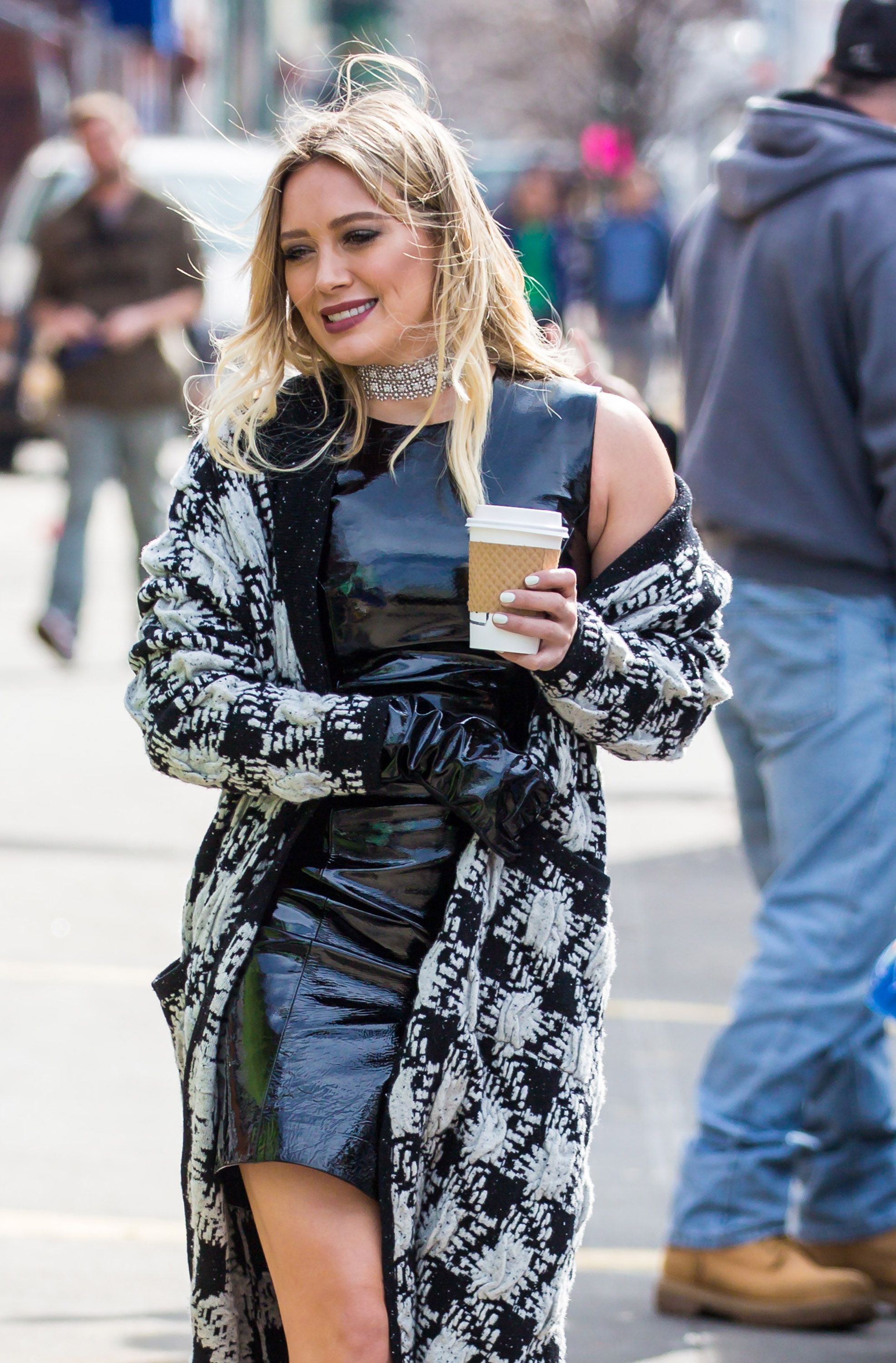 Hilary Duff on the set of Younger