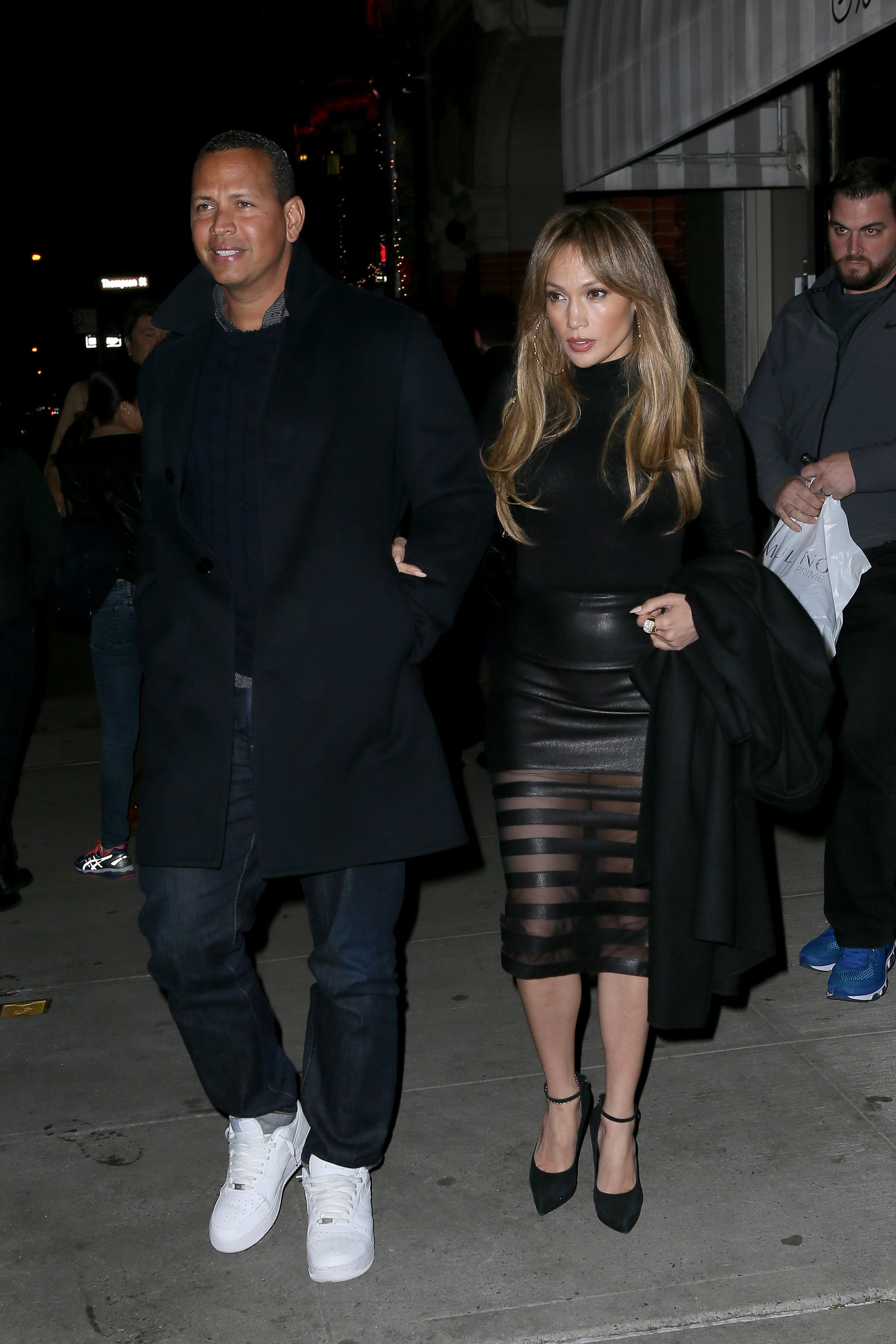 Jennifer Lopez seen at a night out at Il Mulino