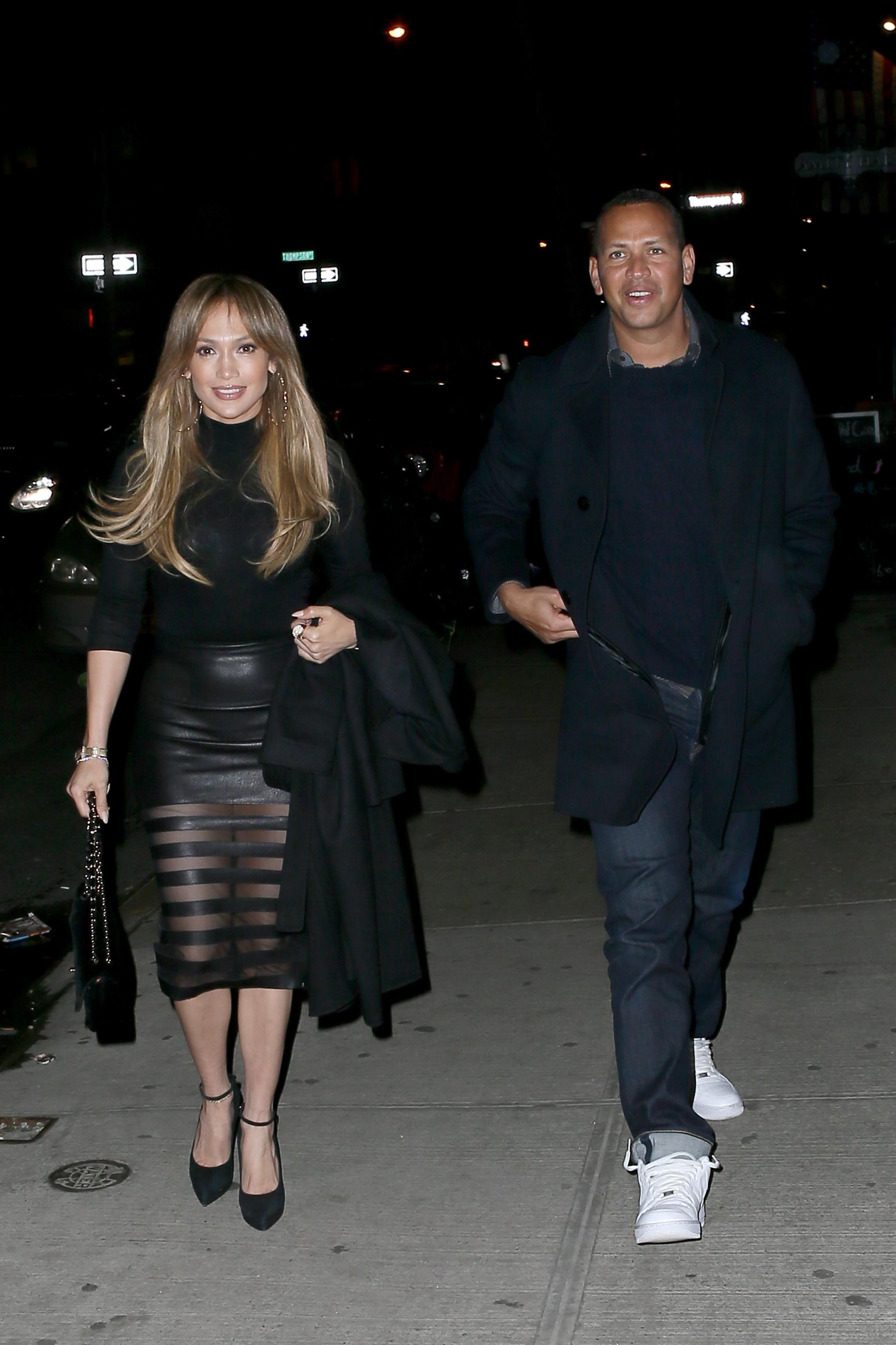 Jennifer Lopez seen at a night out at Il Mulino