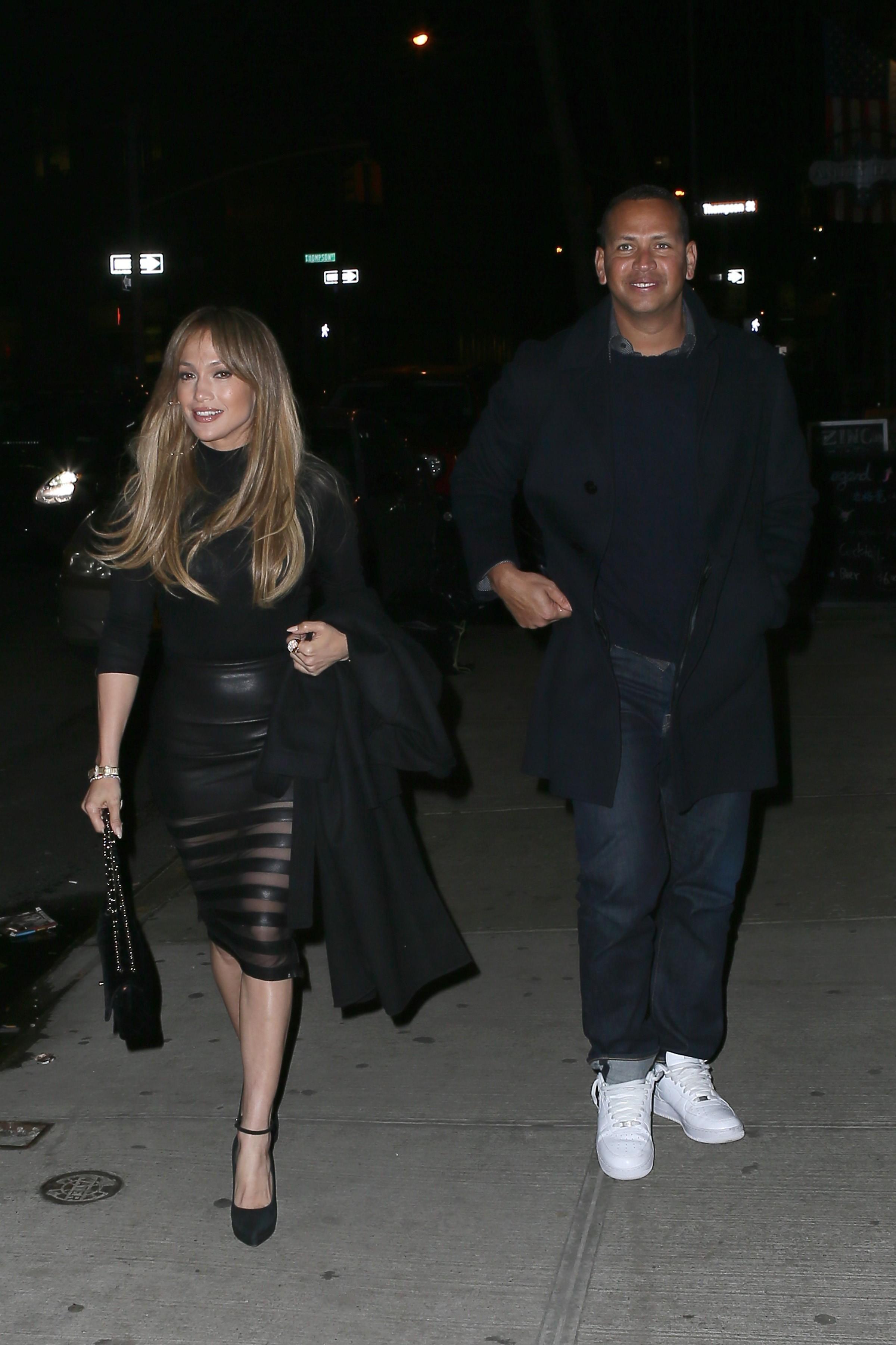 Jennifer Lopez seen at a night out at Il Mulino