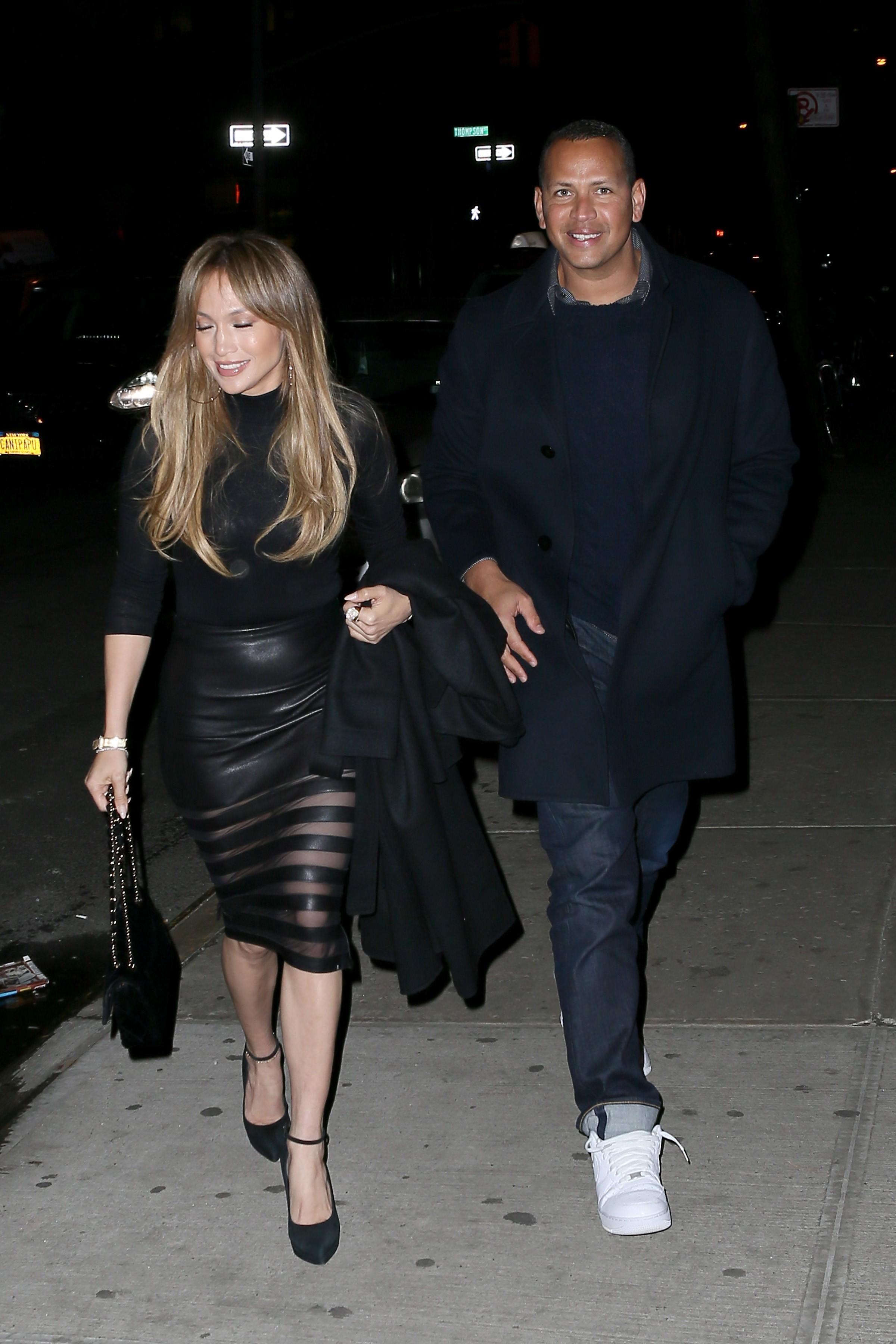 Jennifer Lopez seen at a night out at Il Mulino