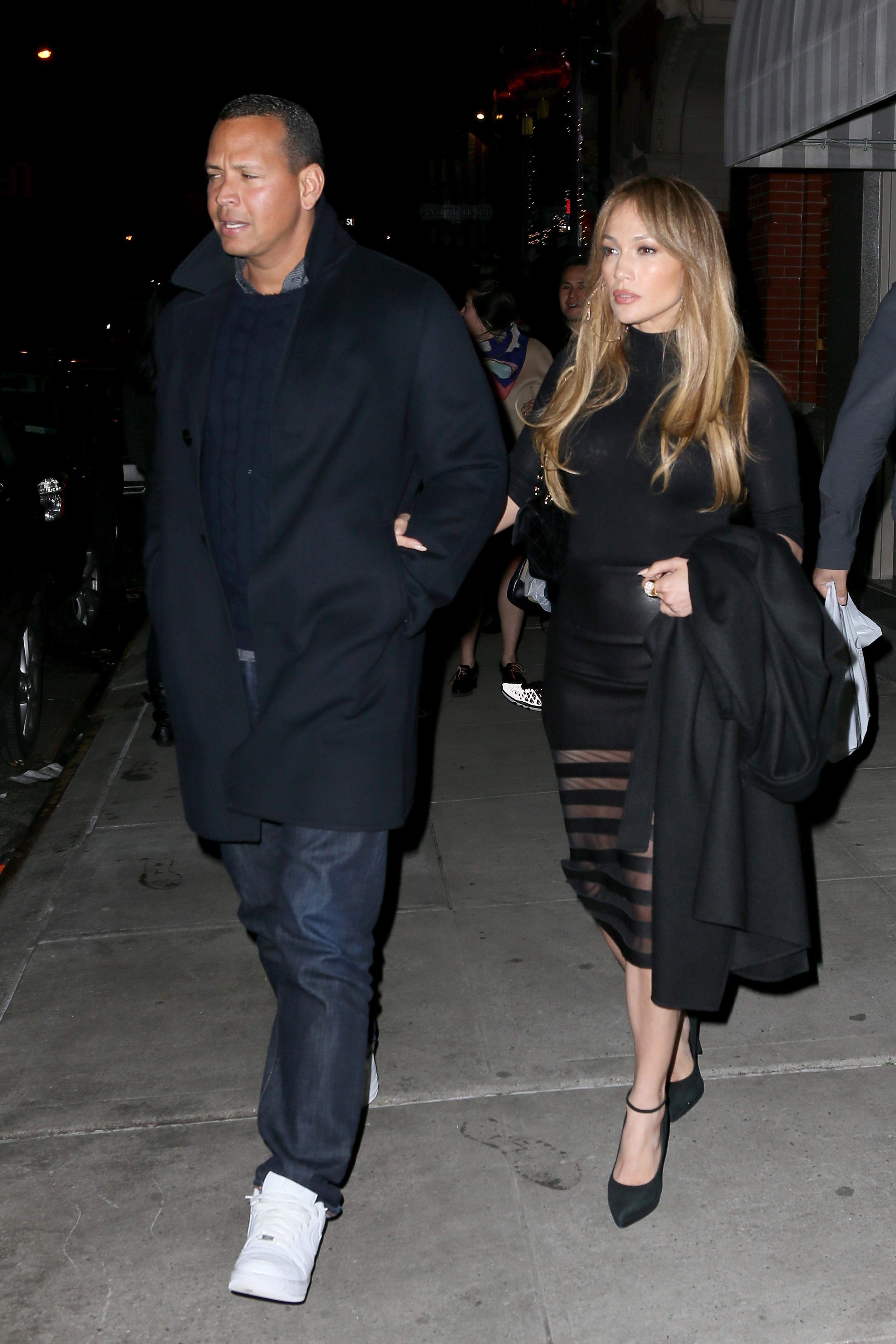 Jennifer Lopez seen at a night out at Il Mulino