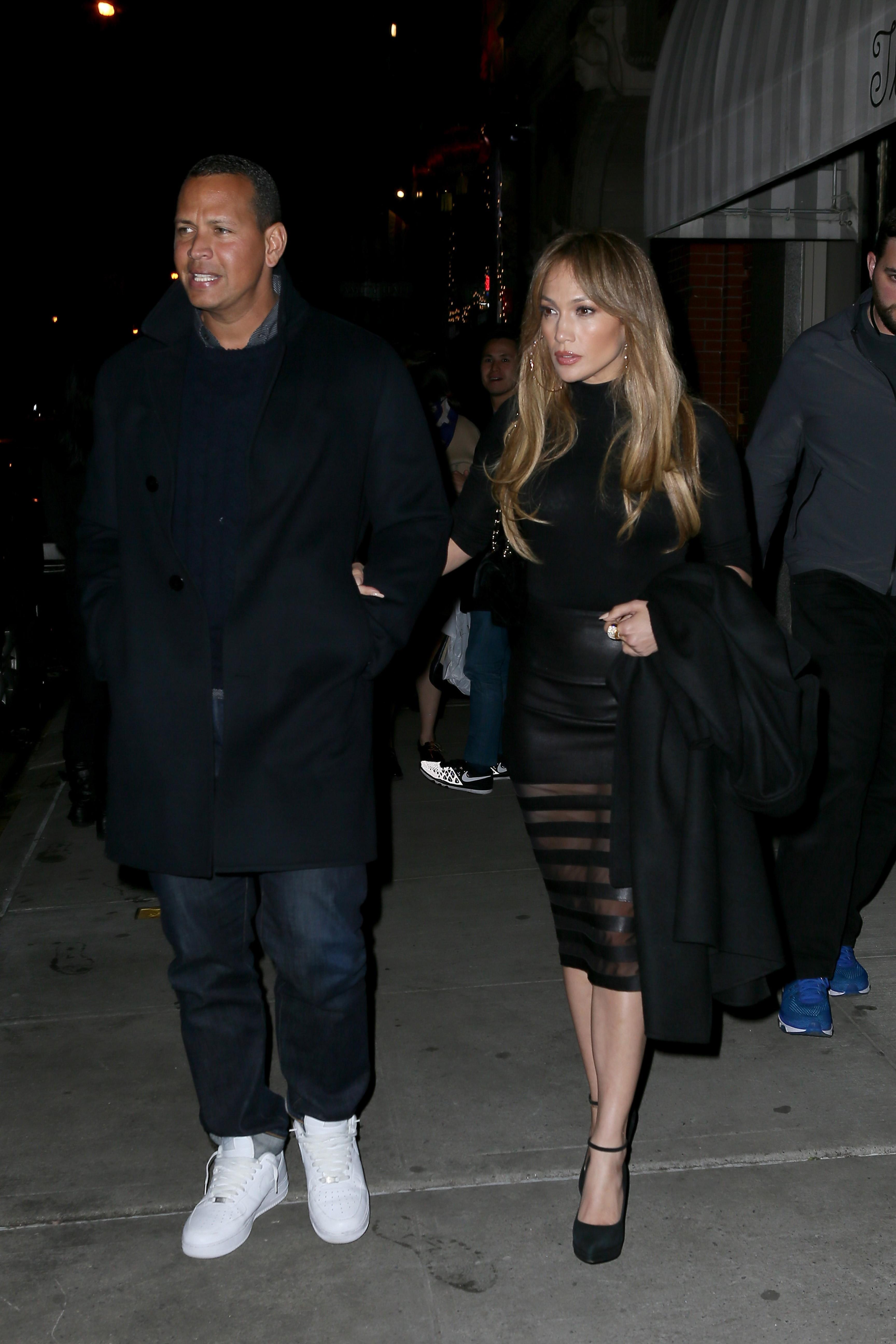 Jennifer Lopez seen at a night out at Il Mulino