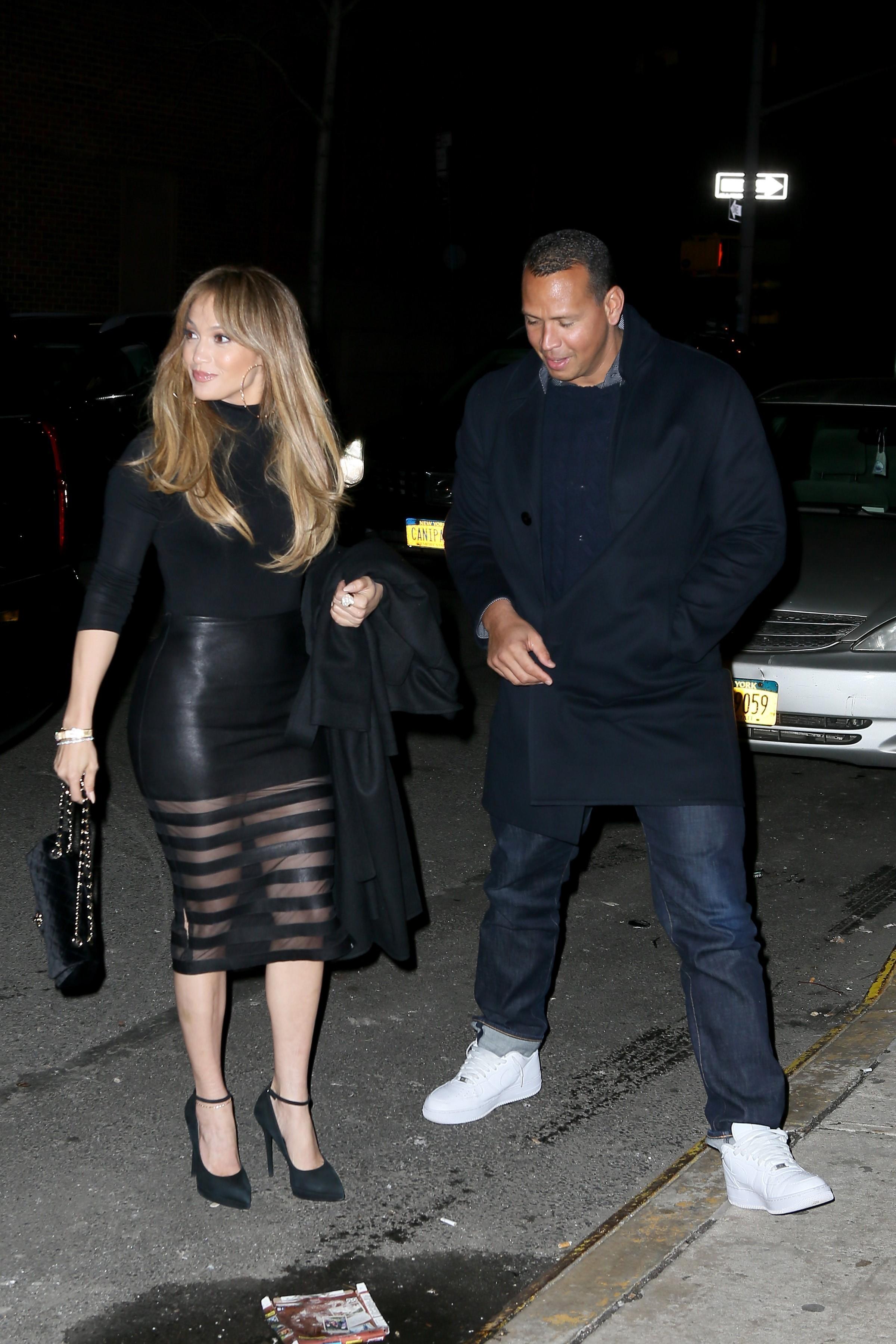 Jennifer Lopez seen at a night out at Il Mulino