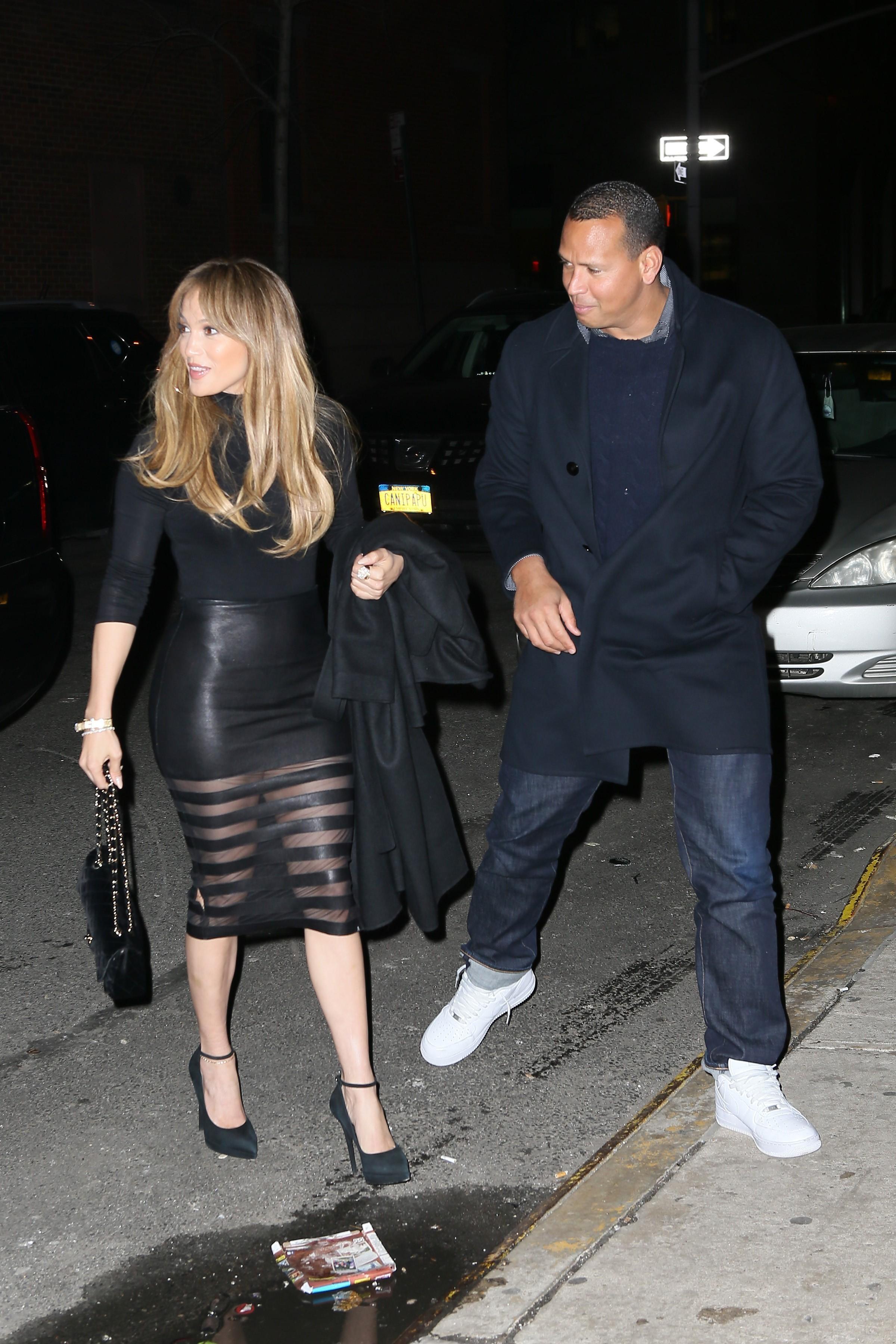 Jennifer Lopez seen at a night out at Il Mulino