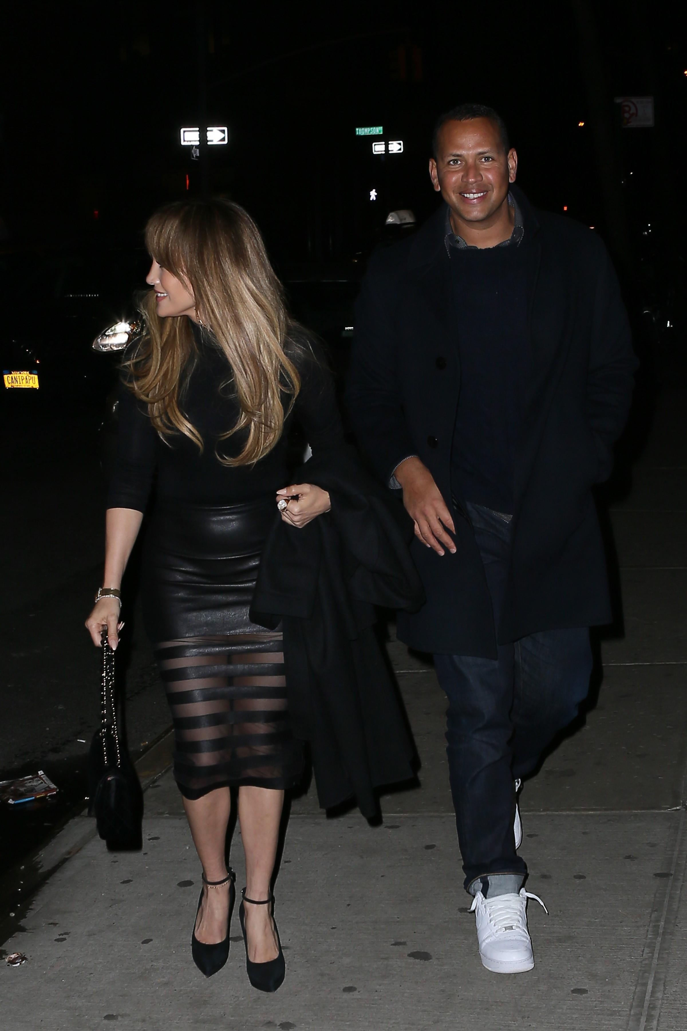 Jennifer Lopez seen at a night out at Il Mulino