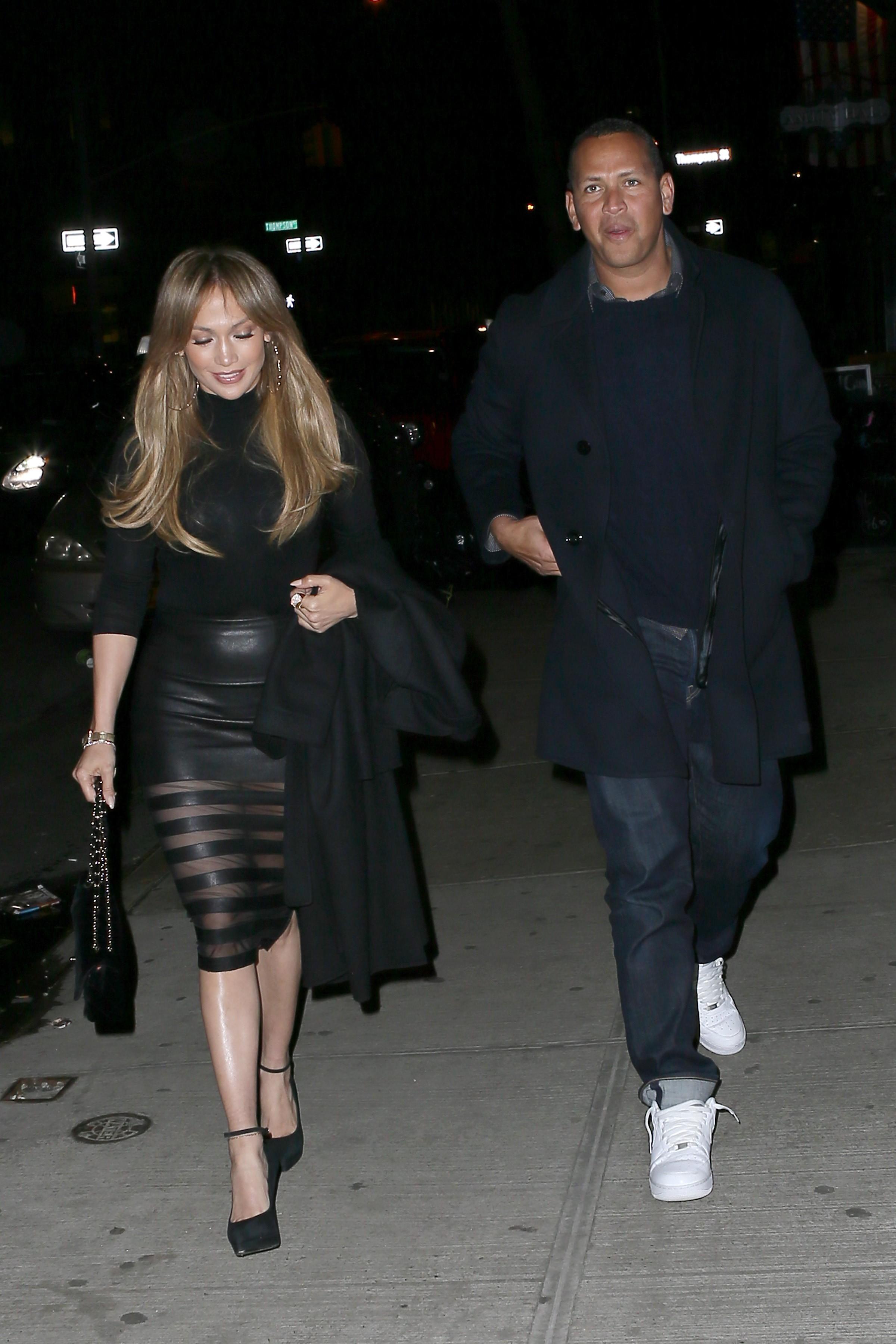 Jennifer Lopez seen at a night out at Il Mulino