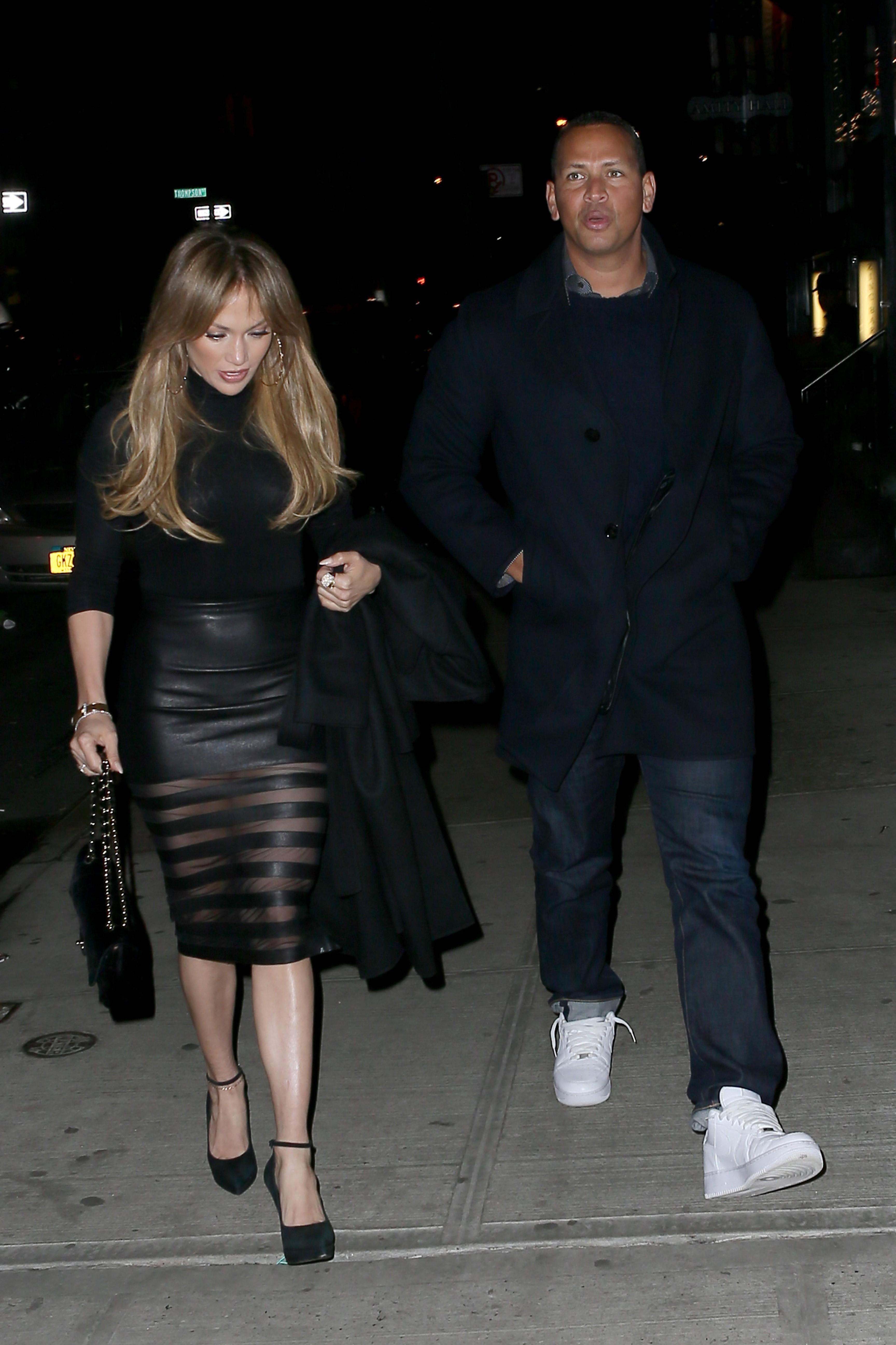 Jennifer Lopez seen at a night out at Il Mulino