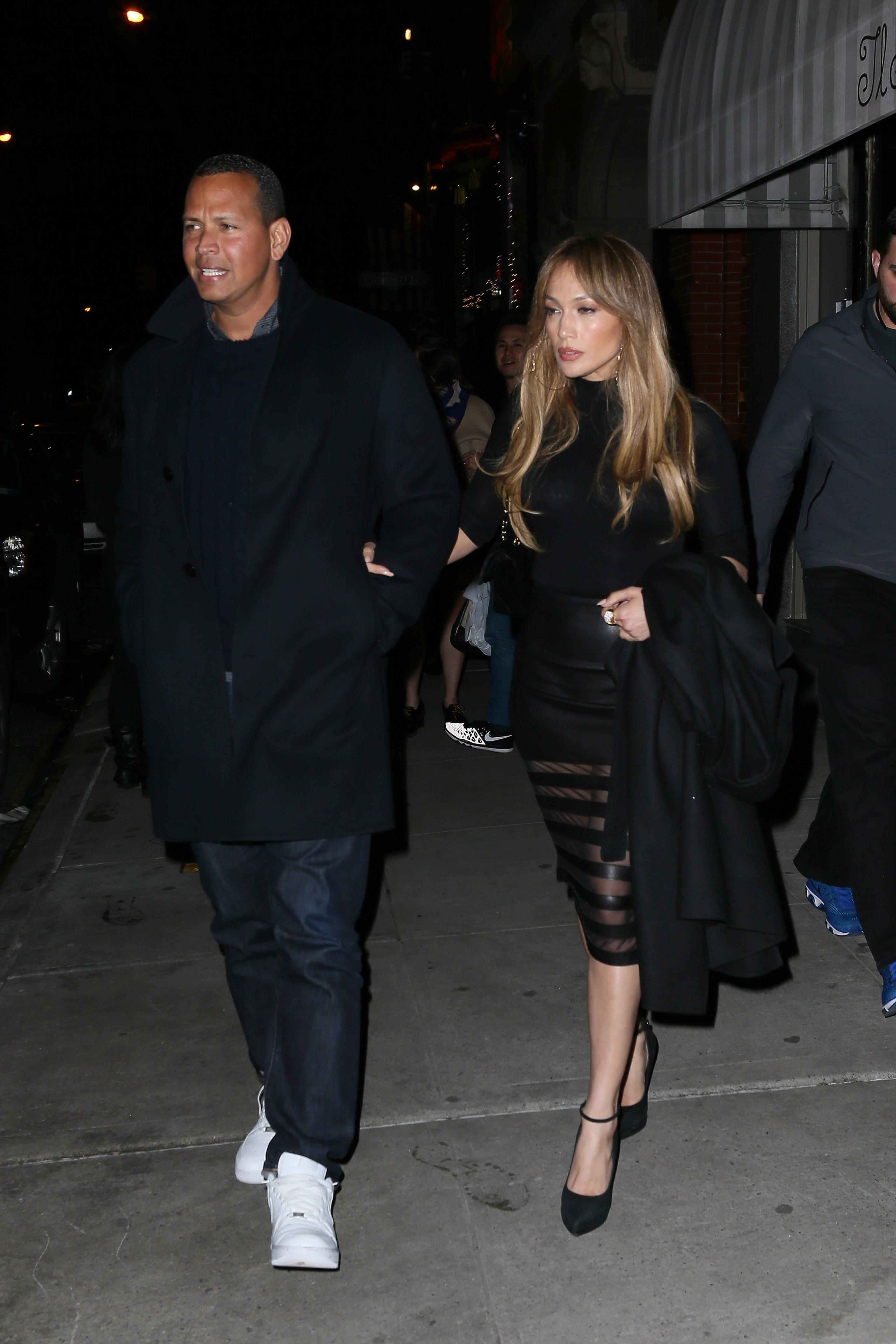 Jennifer Lopez seen at a night out at Il Mulino