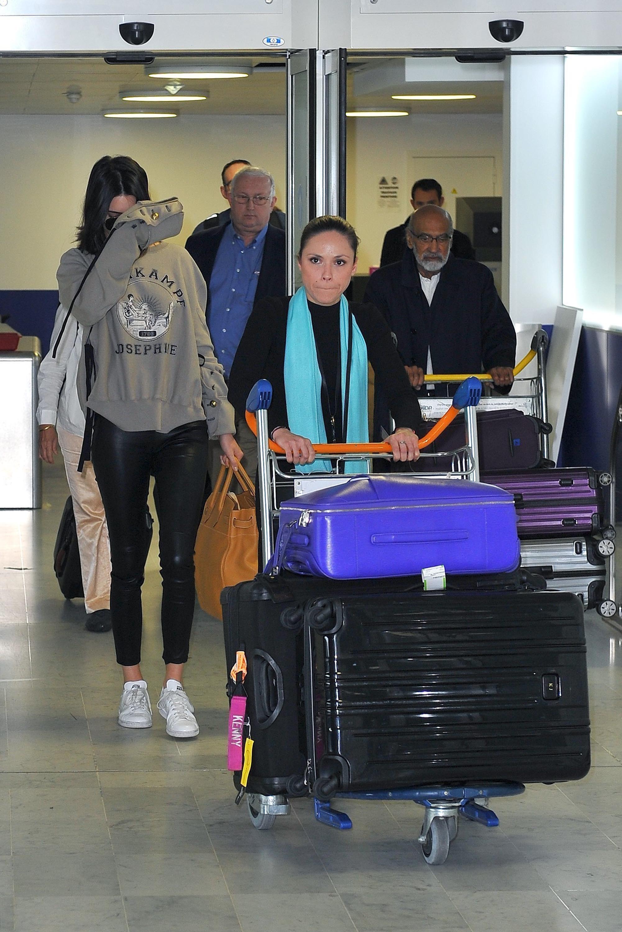 Kendall Jenner leaving the Charles de Gaulle airport