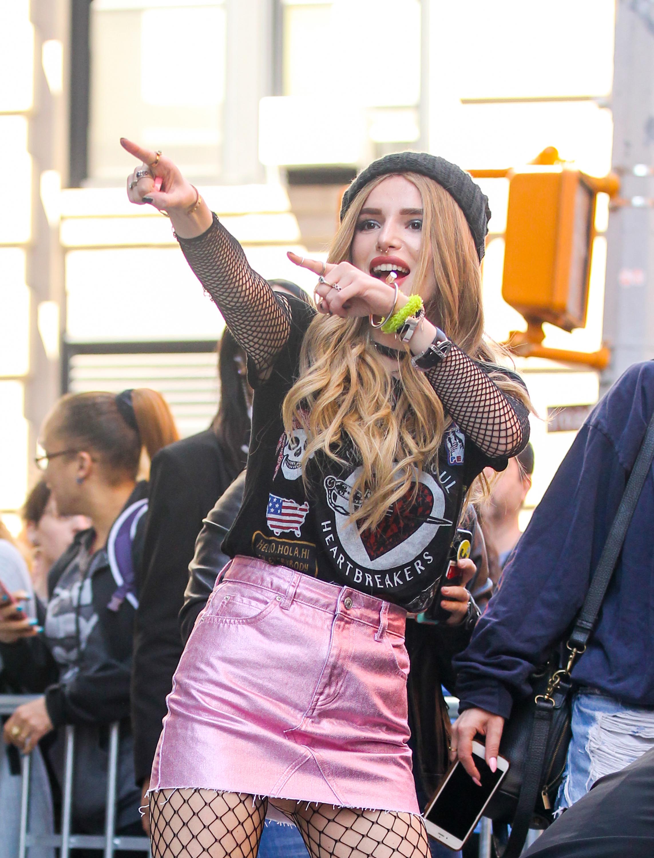 Bella Thorne at the AOL Build Studios